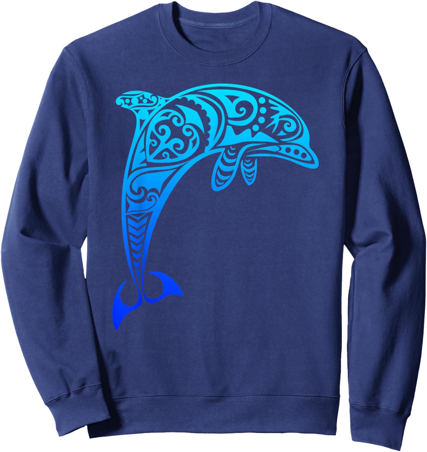 Dolphin Vintage Retro Throwback Vacation Small Sweatshirt - Sweatshirt | Navy