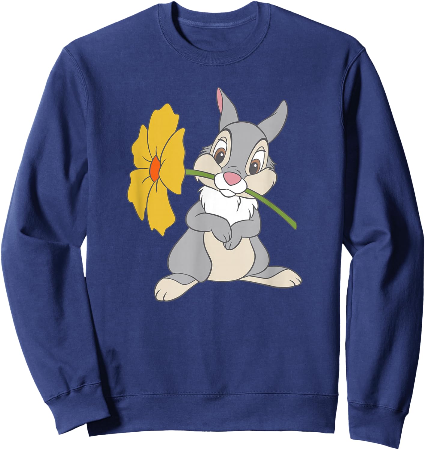 Disney Bambi Thumper With A Flower , blue Sweatshirt - Sweatshirt | Navy