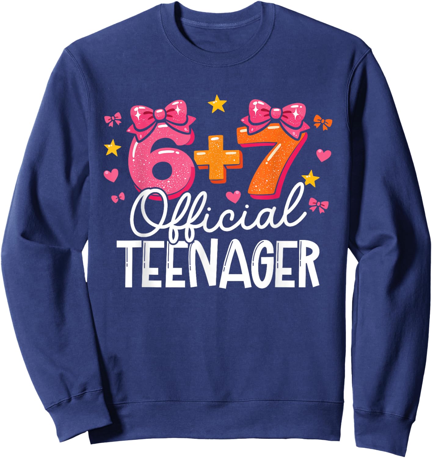 6+7 Official Teenager Dreizehnter Geburtstag Brainrot Sweatshirt - Sweatshirt | Navy