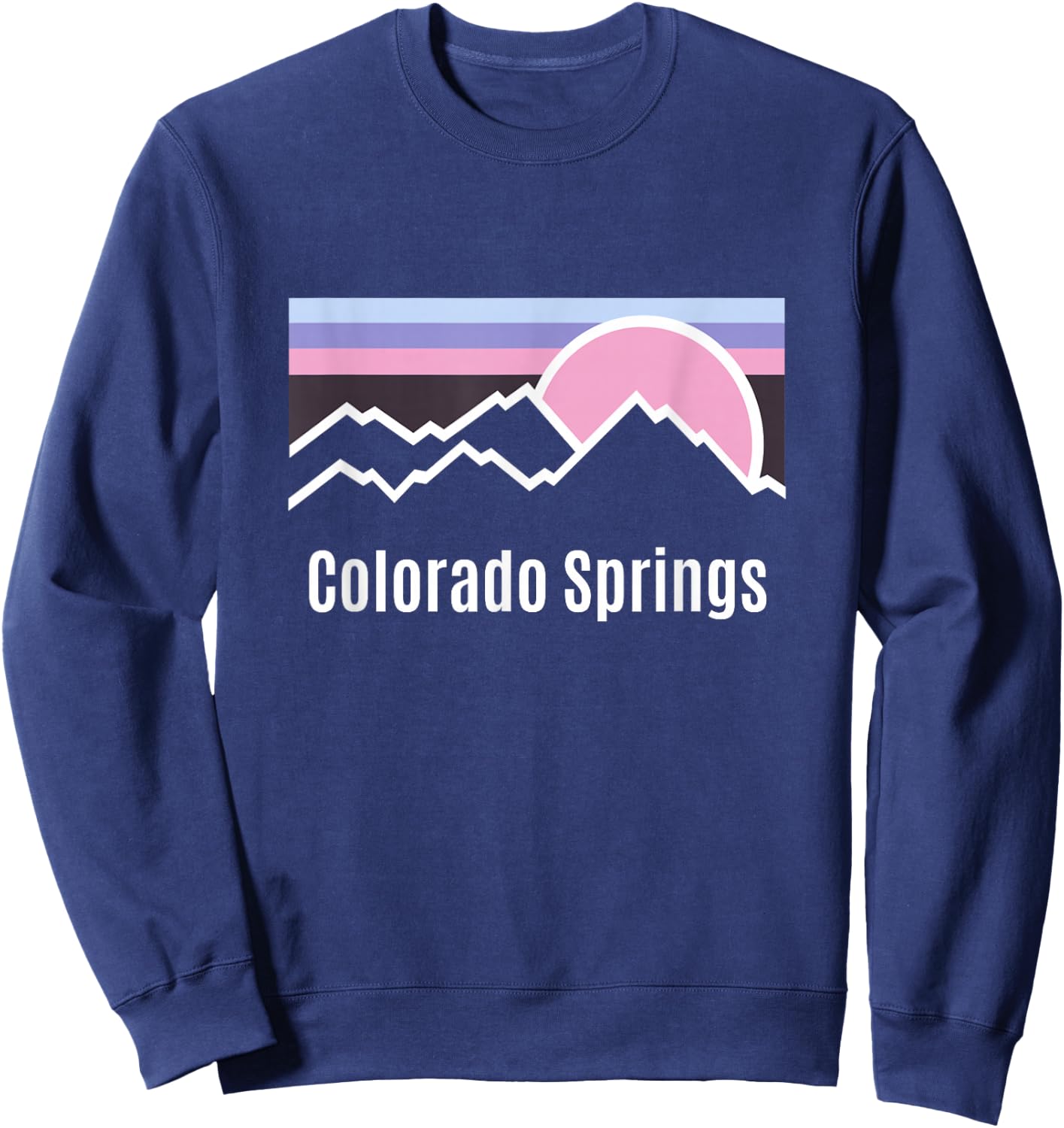 Retro Sun Mountains Colorado Springs Souvenir Kids Sweatshirt - Sweatshirt | Navy