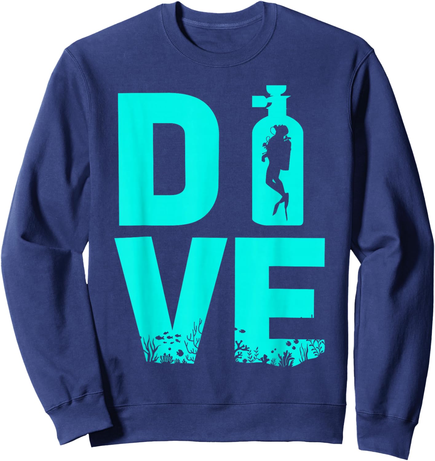 Art amusant sur le thème de la plongée sous-marine pour hommes et femmes Sweatshirt - Sweatshirt | Navy