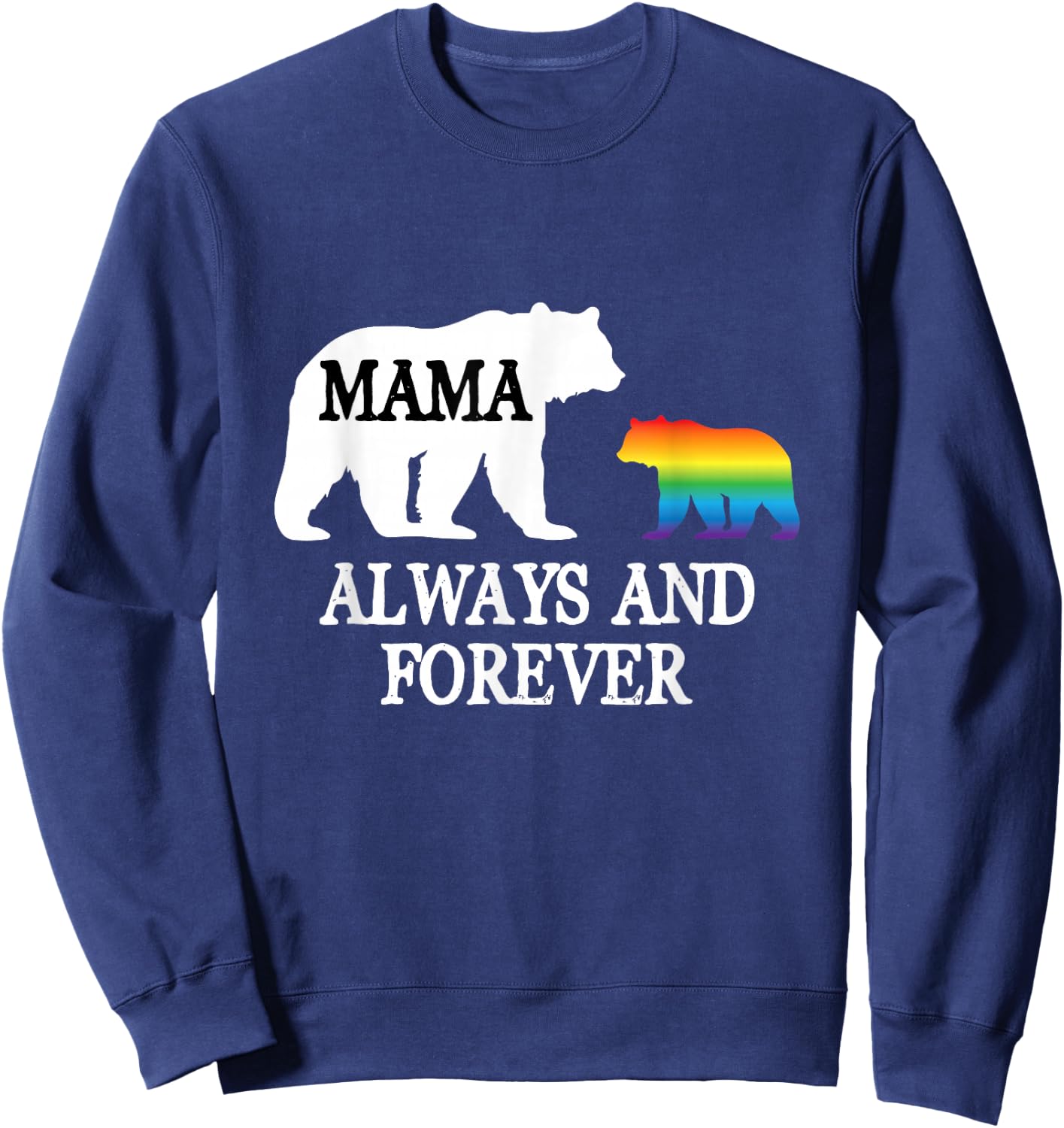 Mama Bear Pride Rainbow Queer Gay Lesbisch Mom Party LGBTQ Sweatshirt - Sweatshirt | Navy