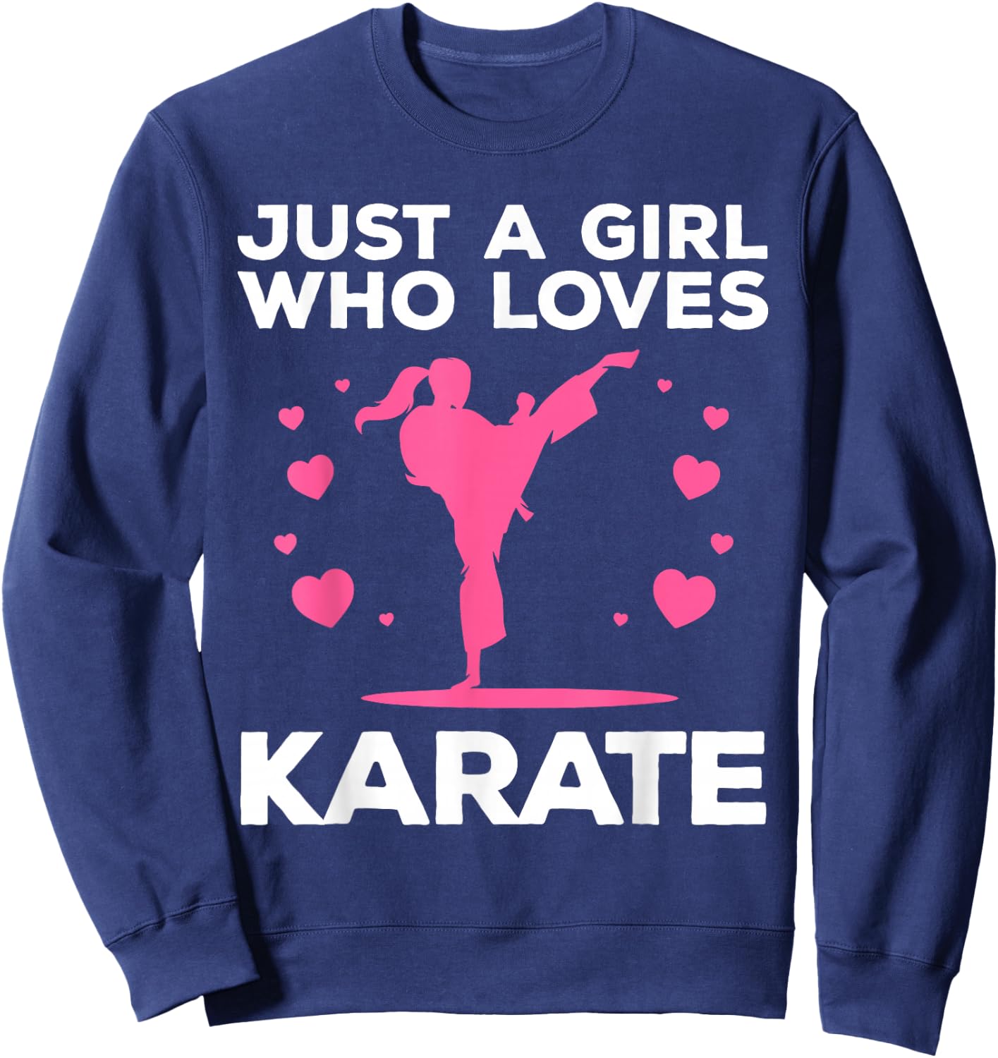 Funny Karate Girls Karate Black Belt Martial Arts Sweatshirt - Sweatshirt | Navy