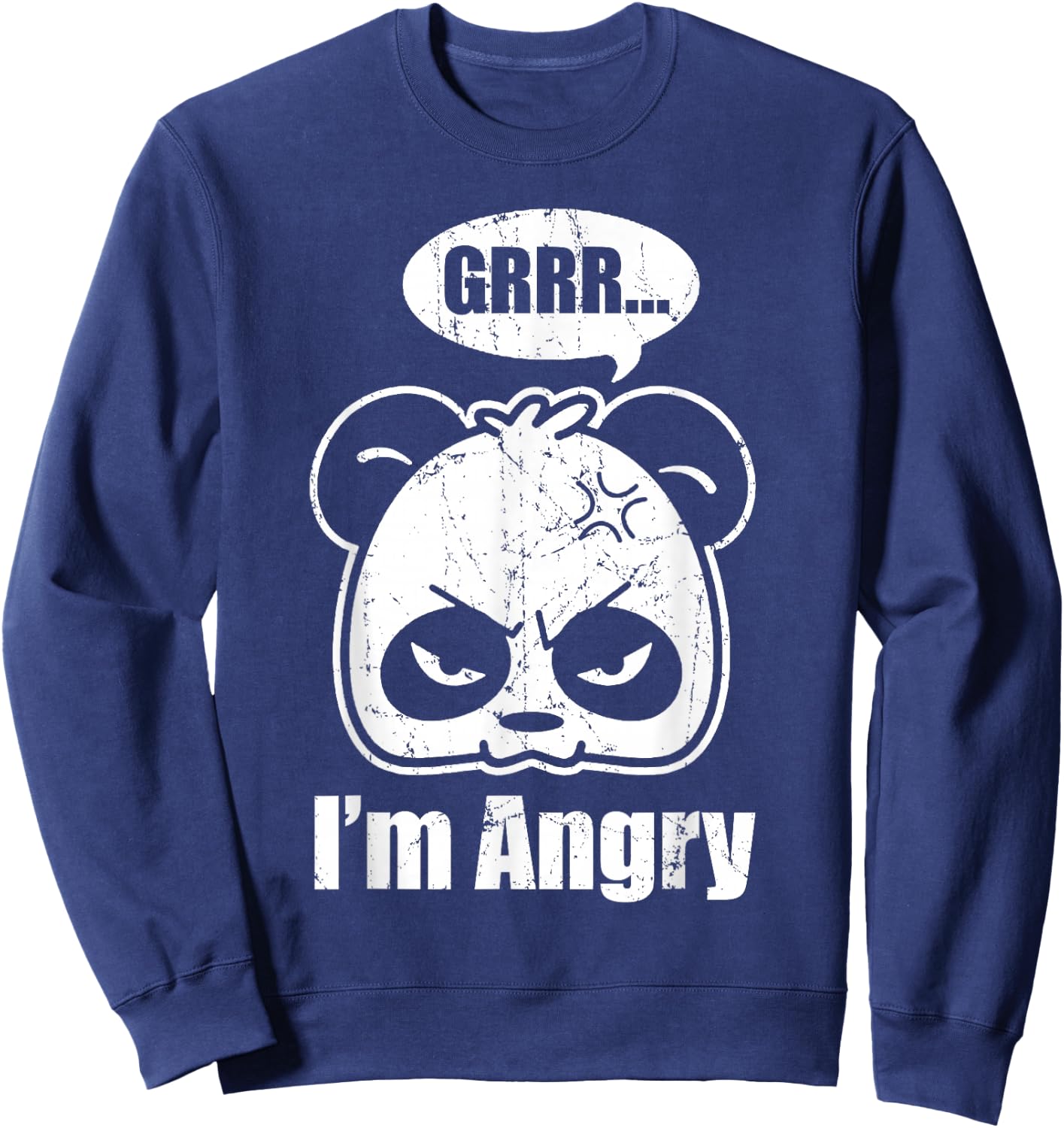 Cute Panda | Grrr... I'm Angry | Funny Panda Lovers Sweatshirt - Sweatshirt | Navy