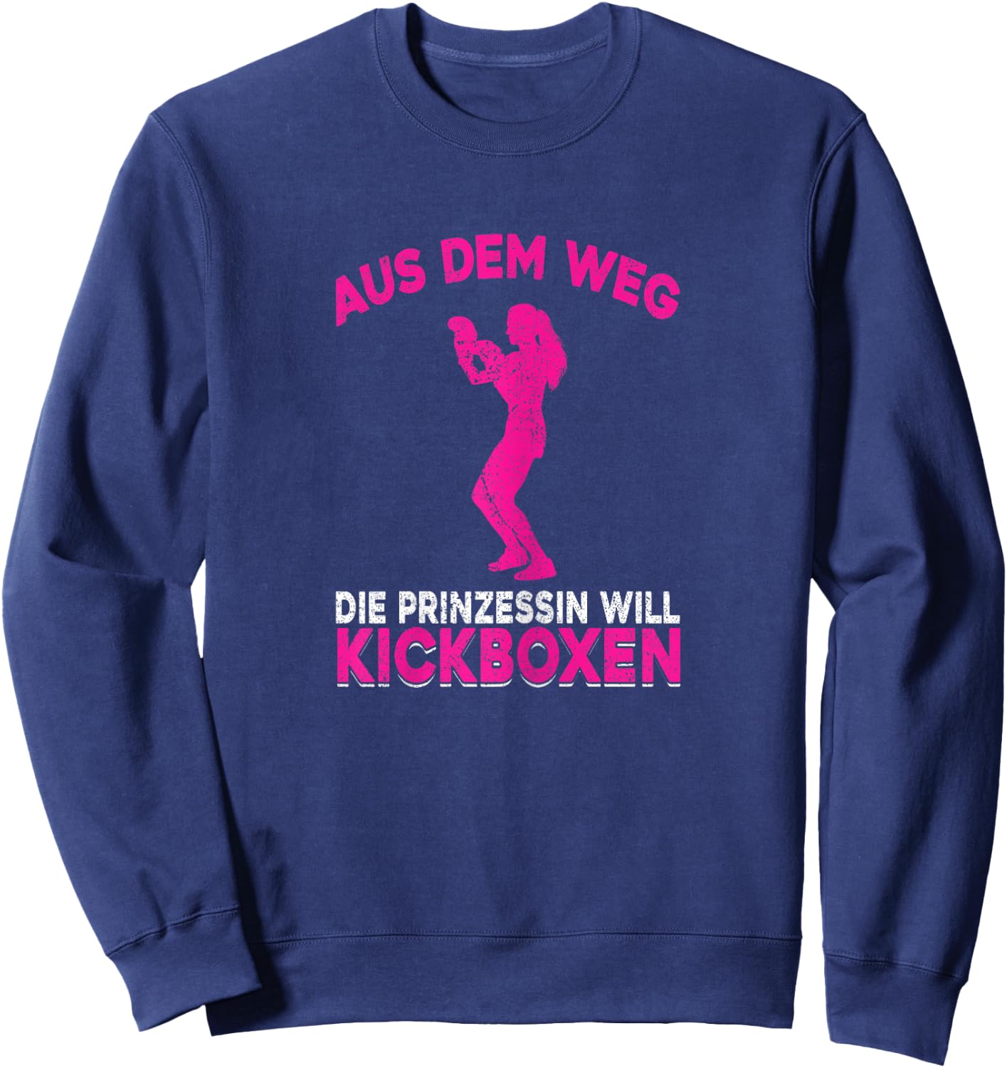 Kickboxing Women's Martial Arts Training Girls Kickboxing , black Sweatshirt - Sweatshirt | Navy