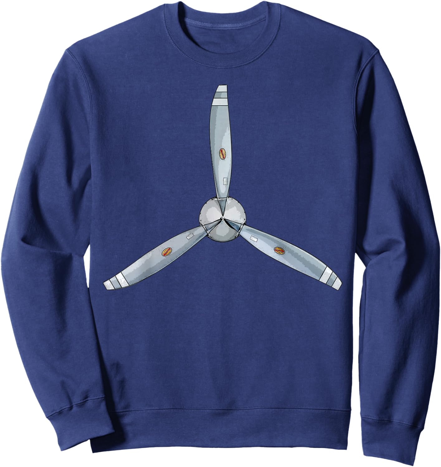 Aircraft Propeller Pilot airplane prop aviation Sweatshirt - Sweatshirt | Navy