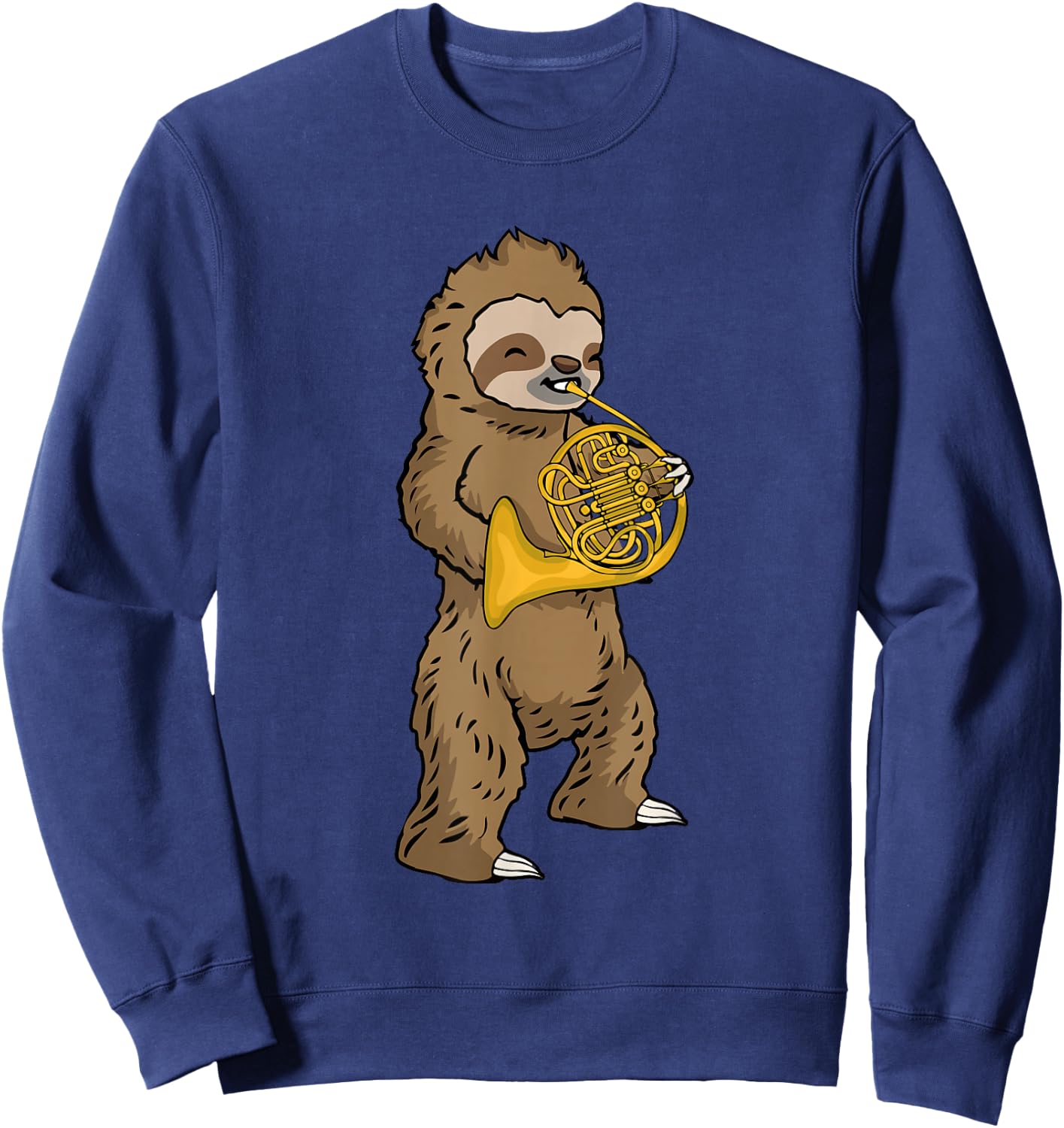 French Horn Spieler Kinder Faultier Big Band Musik French Horn Sweatshirt - Sweatshirt | Navy