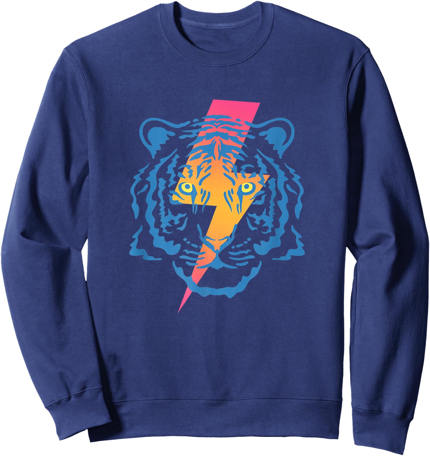 Vintage Tiger Bolt Of Lightning Chinese New Year Of Tiger Sweatshirt - Sweatshirt | Navy
