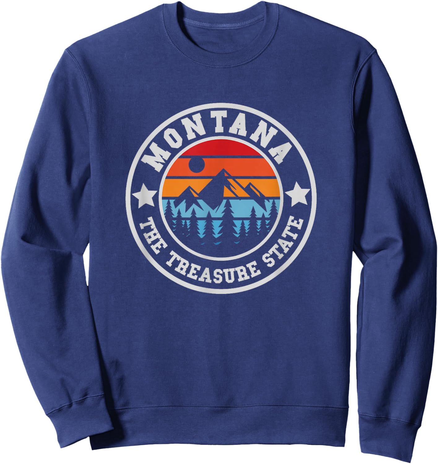Montana Outdoors - Throwback Design - Classic Sweatshirt - Sweatshirt | Navy