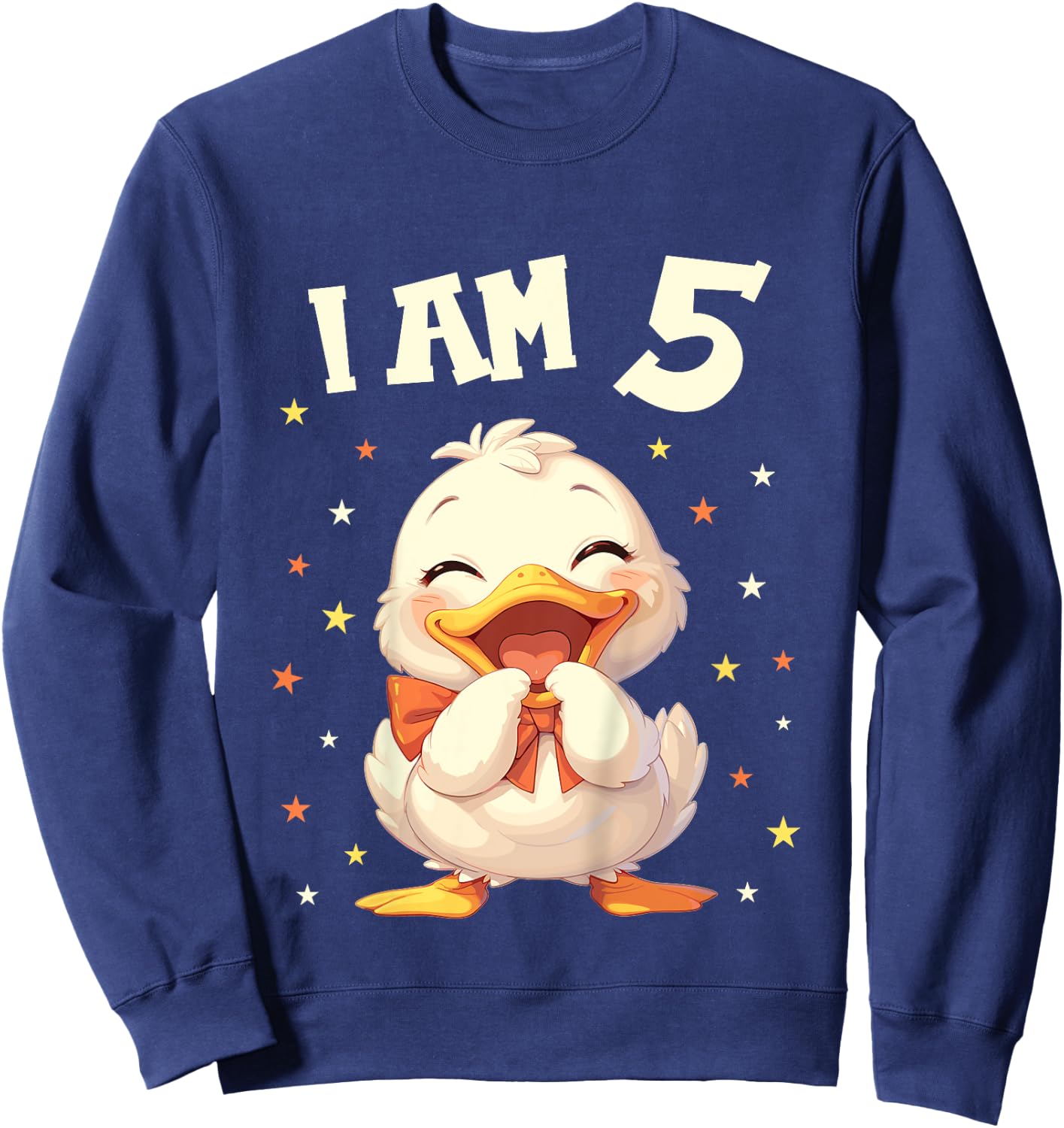 Kids 5 Years old 5 birthday Ducks Boy Girl Duck Sweatshirt - Sweatshirt | Navy