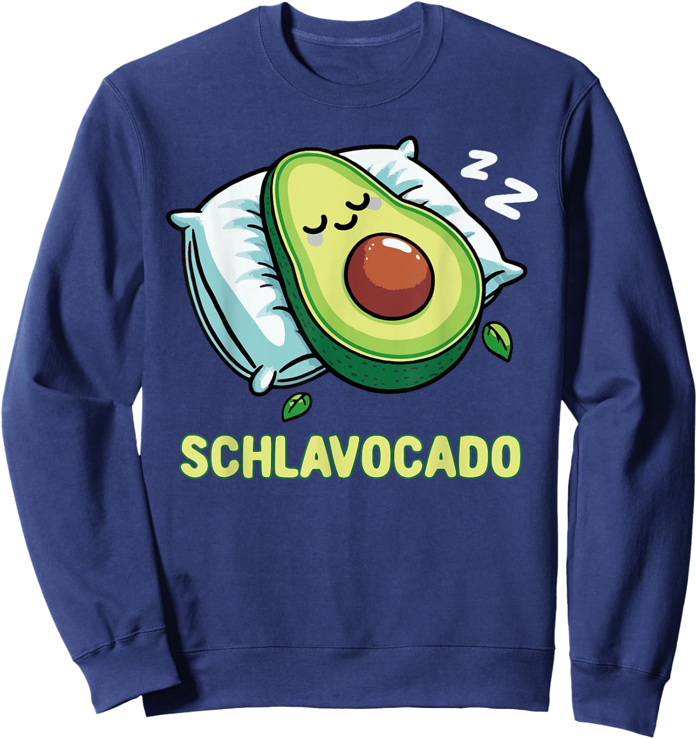 Schlavocado Pyjama Nachthemd Schlafanzug Schlaf Avocado Sweatshirt - Sweatshirt | Navy