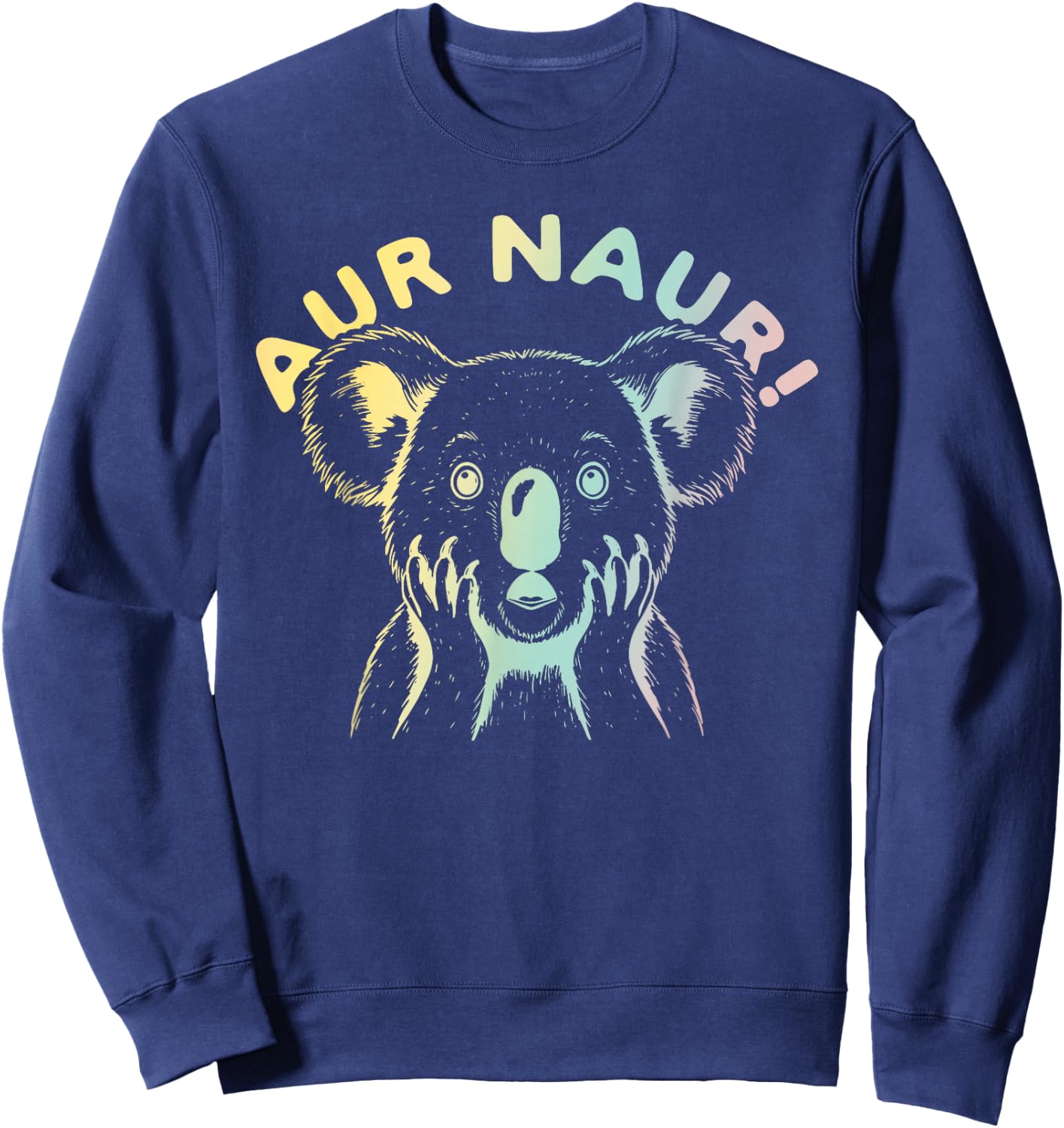 Aur Naur! Animal Design Sweatshirt - Sweatshirt | Navy