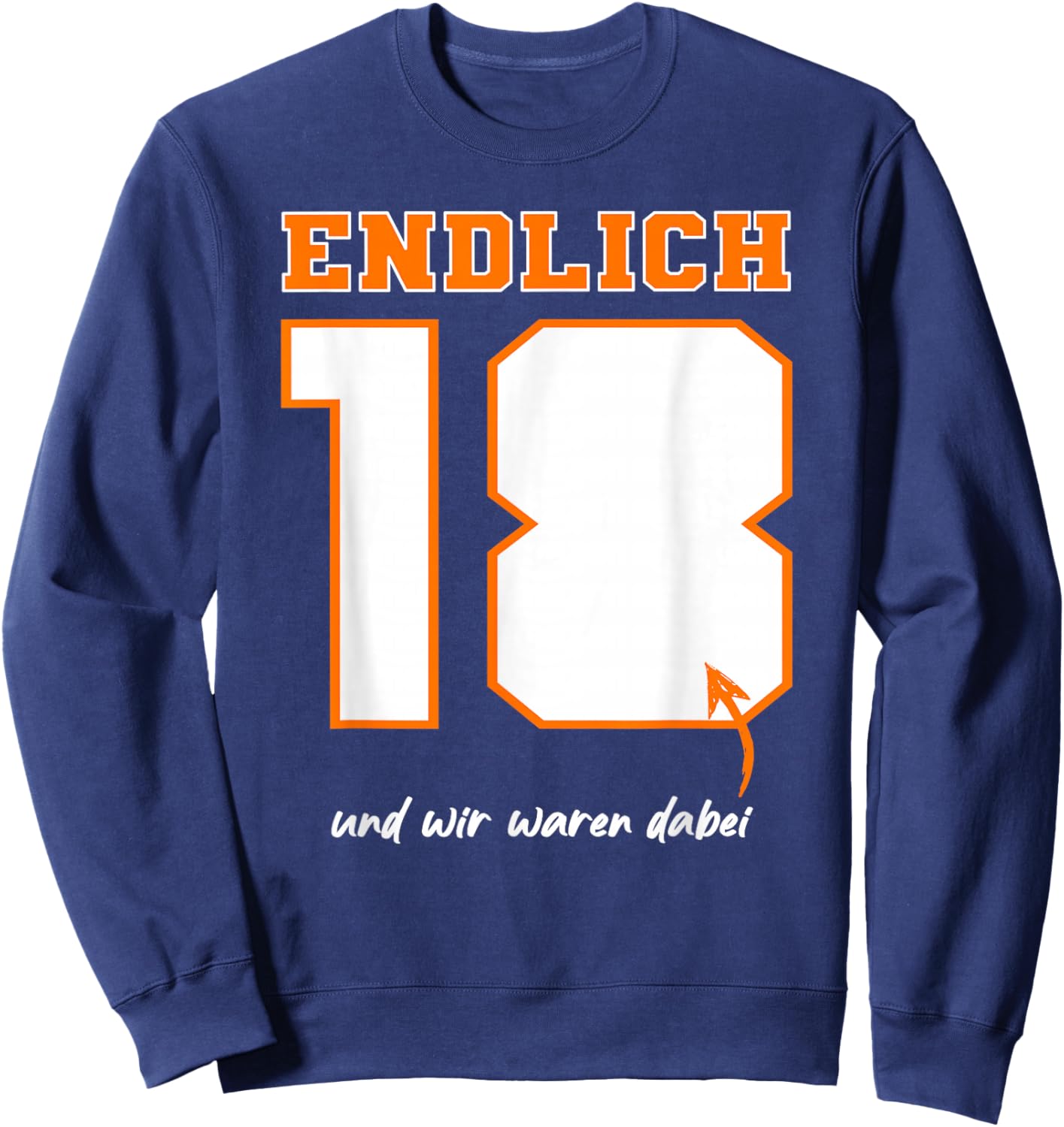 18th Guest Book Funny Design, black Sweatshirt - Sweatshirt | Navy
