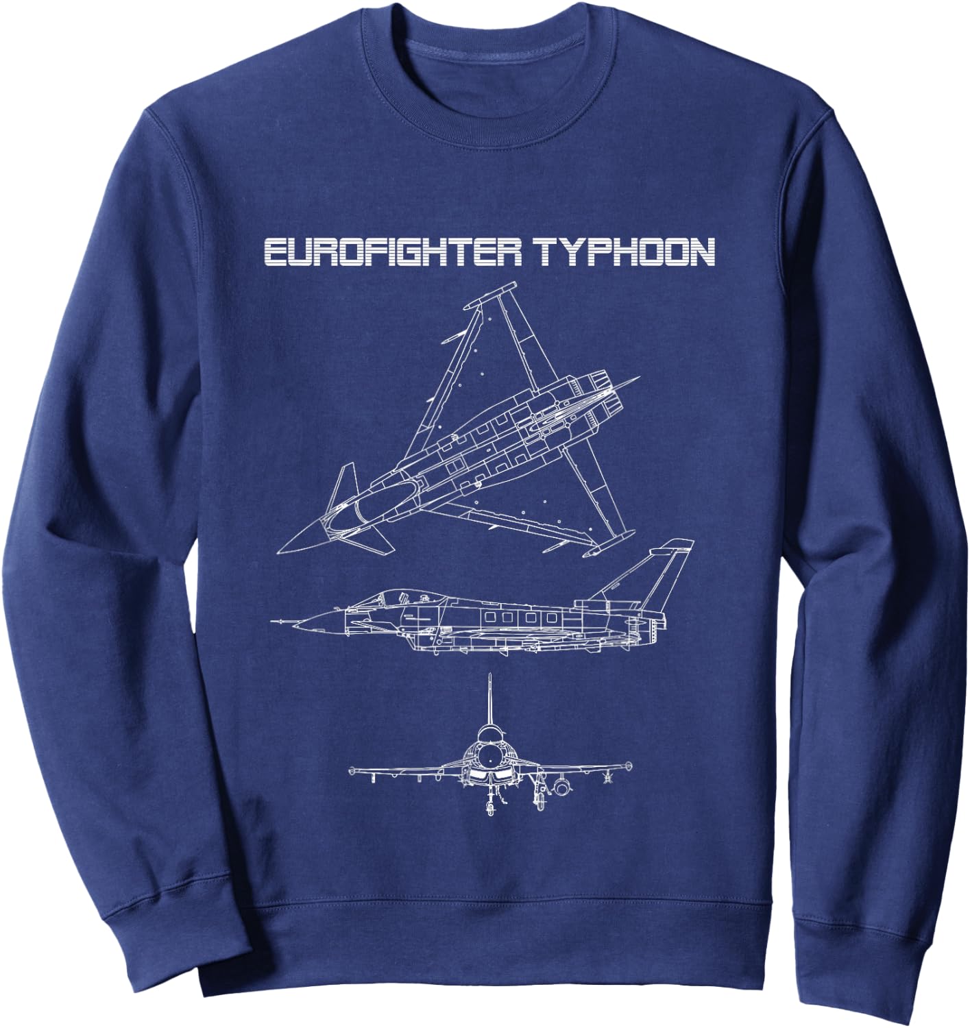 EF2000 Eurofighter Kampfflugzeug Sweatshirt - Sweatshirt | Navy