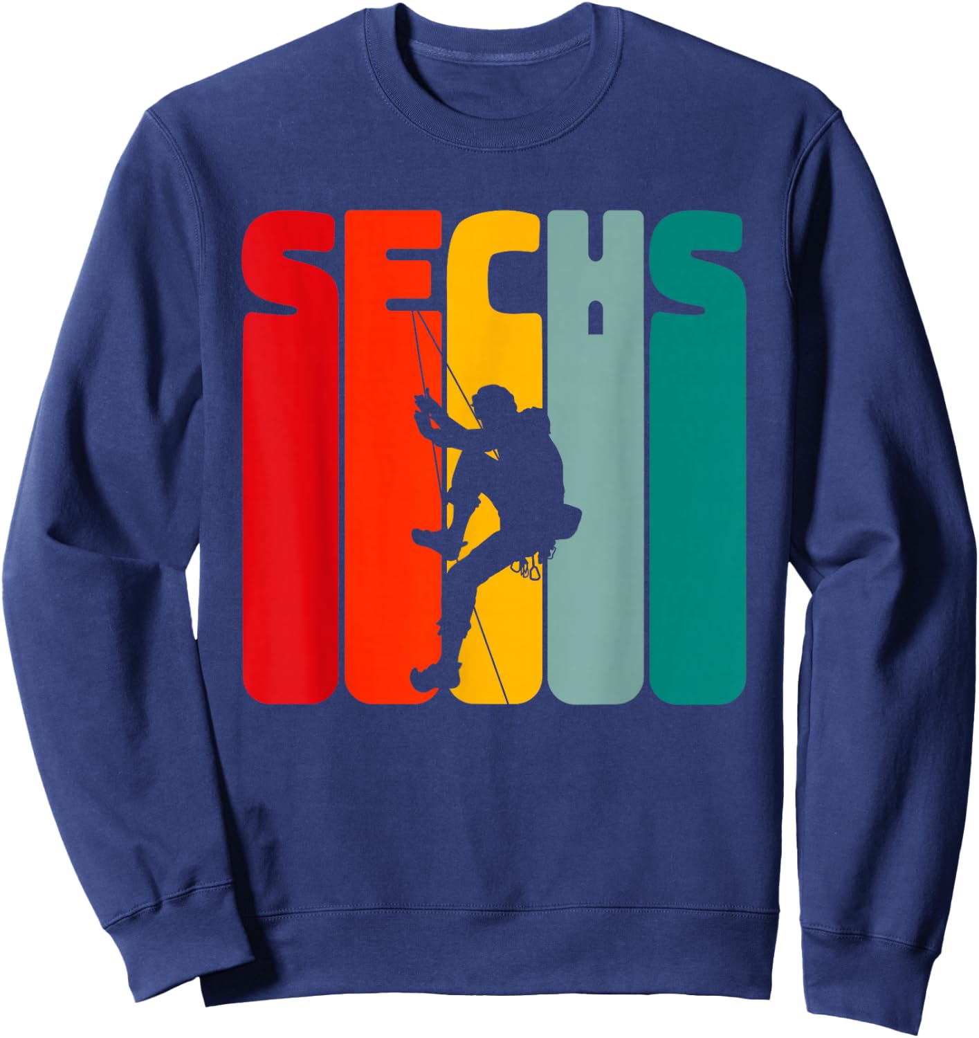 Kletterer Boulderer 6 Jahre Jungen Klettern 6 Geburtstag Sweatshirt - Sweatshirt | Navy