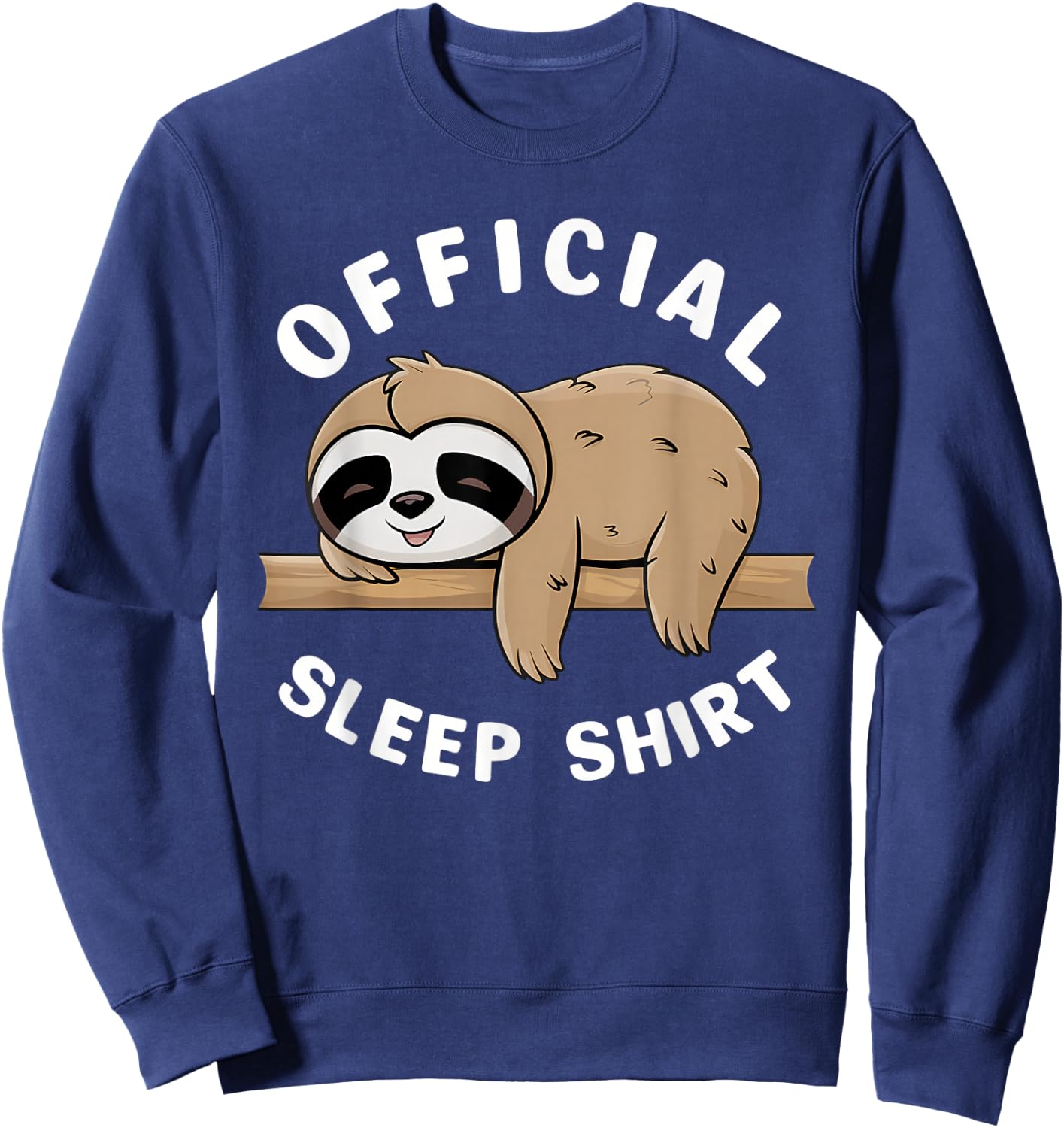 Official Sleep Shirt Sloth Pajamas Nightgown Sweatshirt - Sweatshirt | Navy
