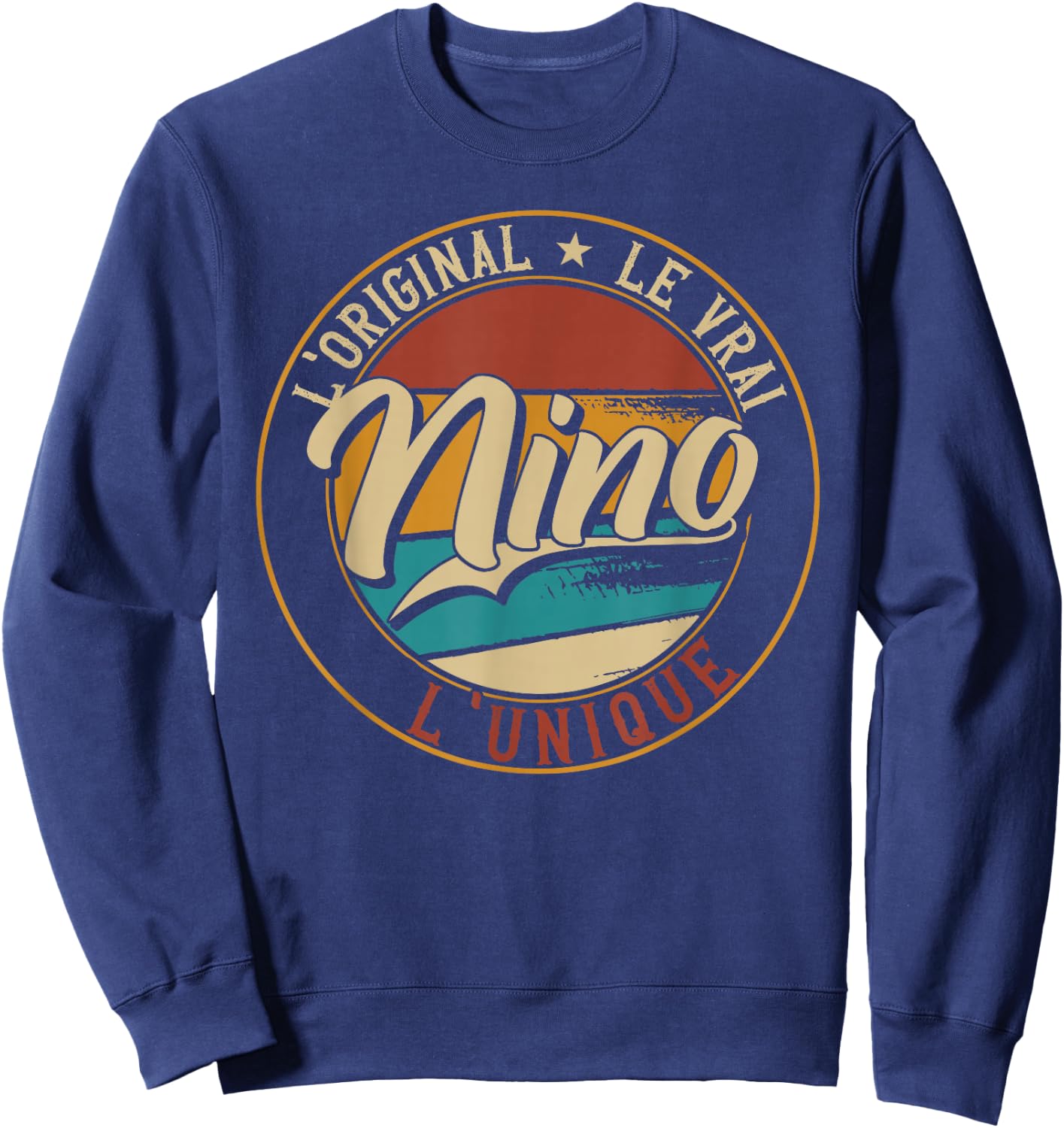Nino The Original The True The Unique Men & Boys , Black Sweatshirt - Sweatshirt | Navy
