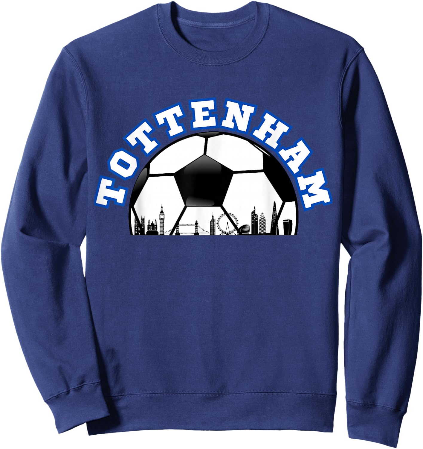 Tottenham Shirt Tottenham UK Cityscape Skyline Sweatshirt - Sweatshirt | Navy