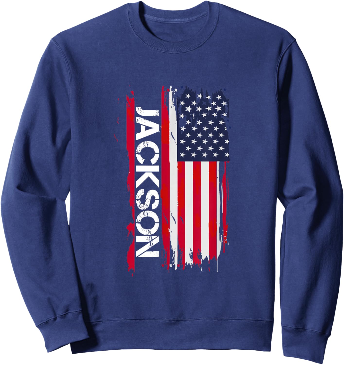 Jackson City USA Black -Adults Small Classic Fit Short Sleeve Love Theme Sweatshirt - Sweatshirt | Navy