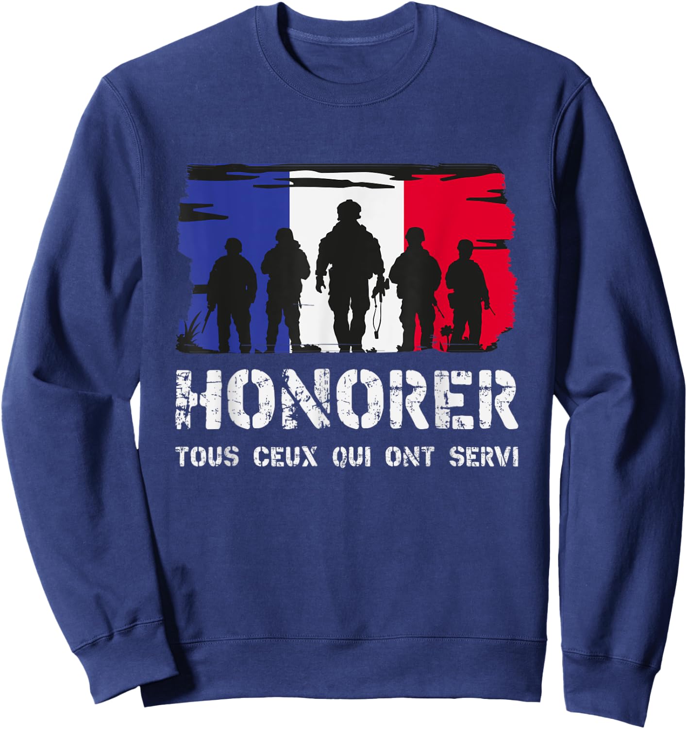 Honor All Who Served Gift Old Military , Black, S Sweatshirt - Sweatshirt | Navy