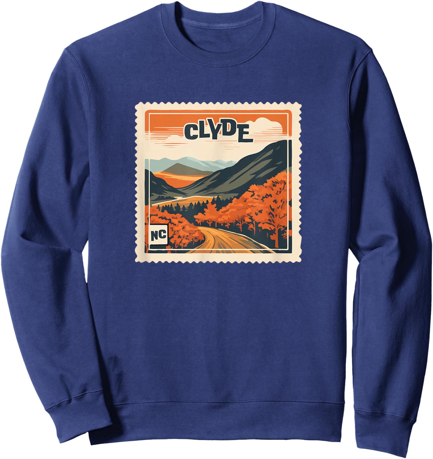 Clyde NC Mountain Clyde NC Travel Hiking Vacation Sweatshirt - Sweatshirt | Navy