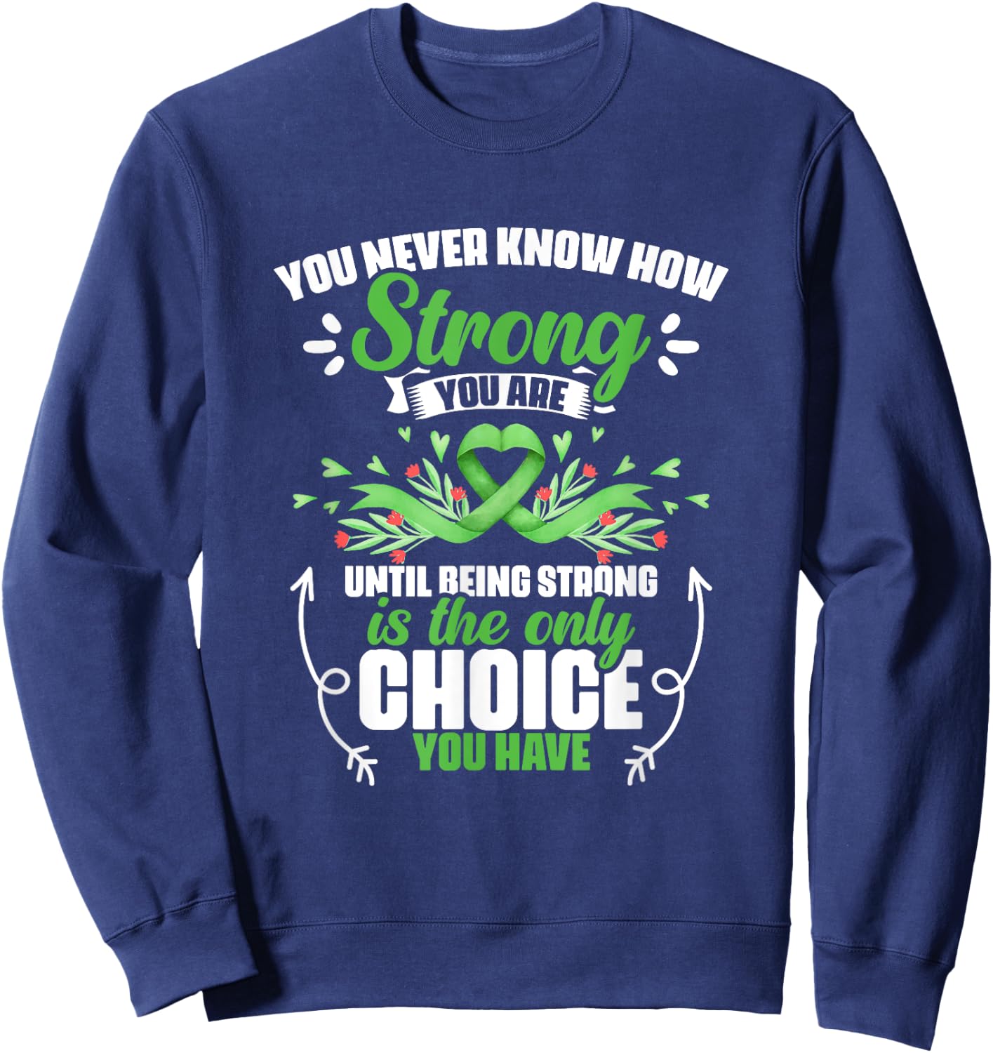 How Strong You Are - Bile Duct Cancer Gallbladder Cancer Sweatshirt - Sweatshirt | Navy