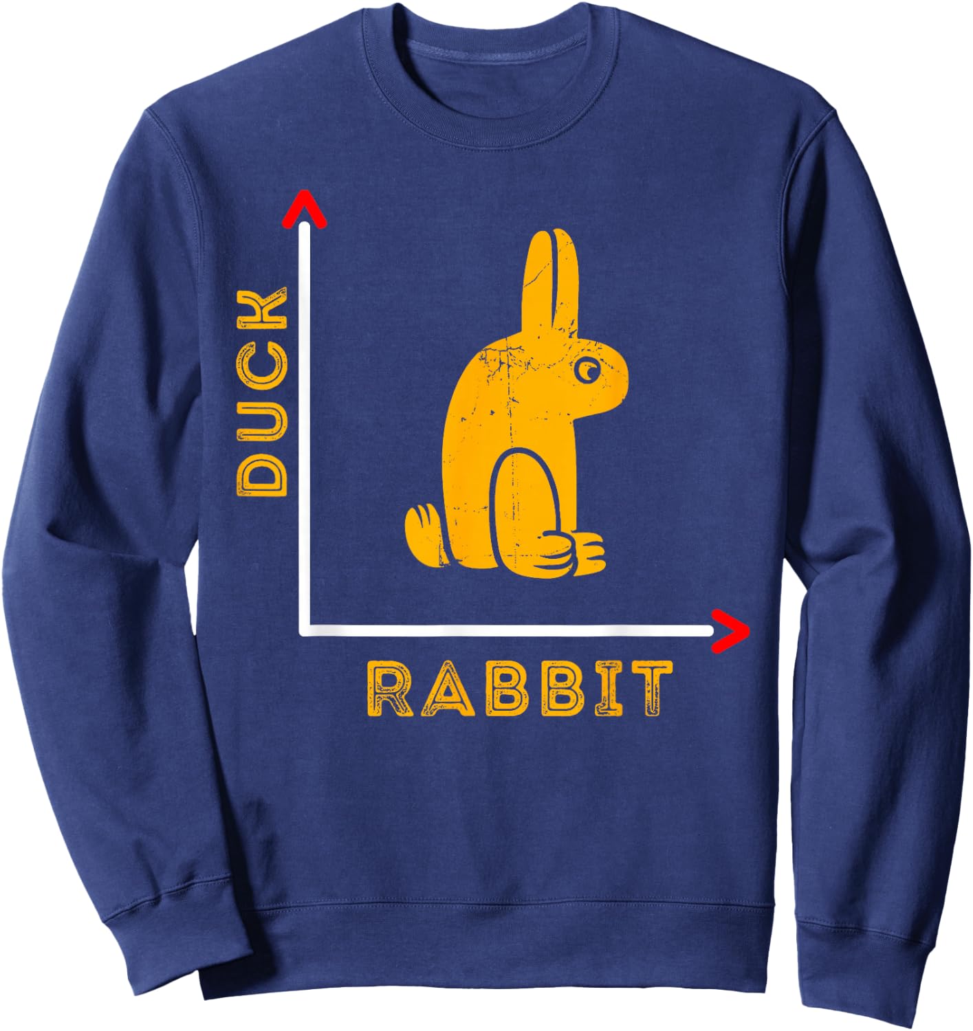 Wittgensteins Rabbit Duck Illusion Physics Nerd Math Geek Sweatshirt - Sweatshirt | Navy