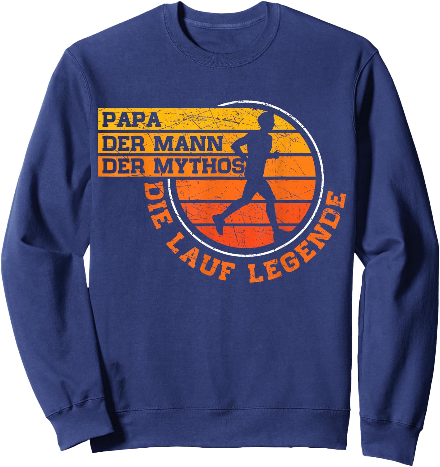 Papa Lauf Legende Läufer Jogger Marathon lustiges Vatertag Sweatshirt - Sweatshirt | Navy