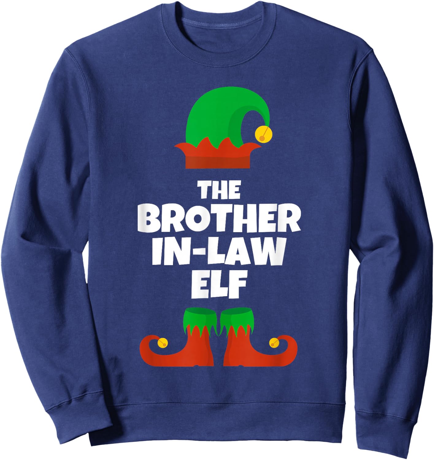 Family The Brother-In-Law Elf Christmas Pj Pajama Xmas Sweatshirt - Sweatshirt | Navy