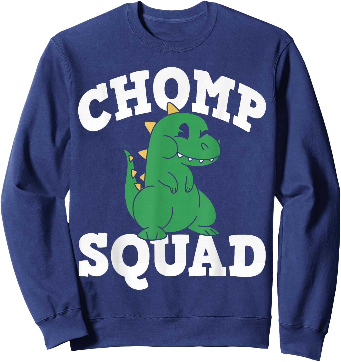 Chomp Squad Dinosaur Dino Birthday Sweatshirt - Sweatshirt | Navy