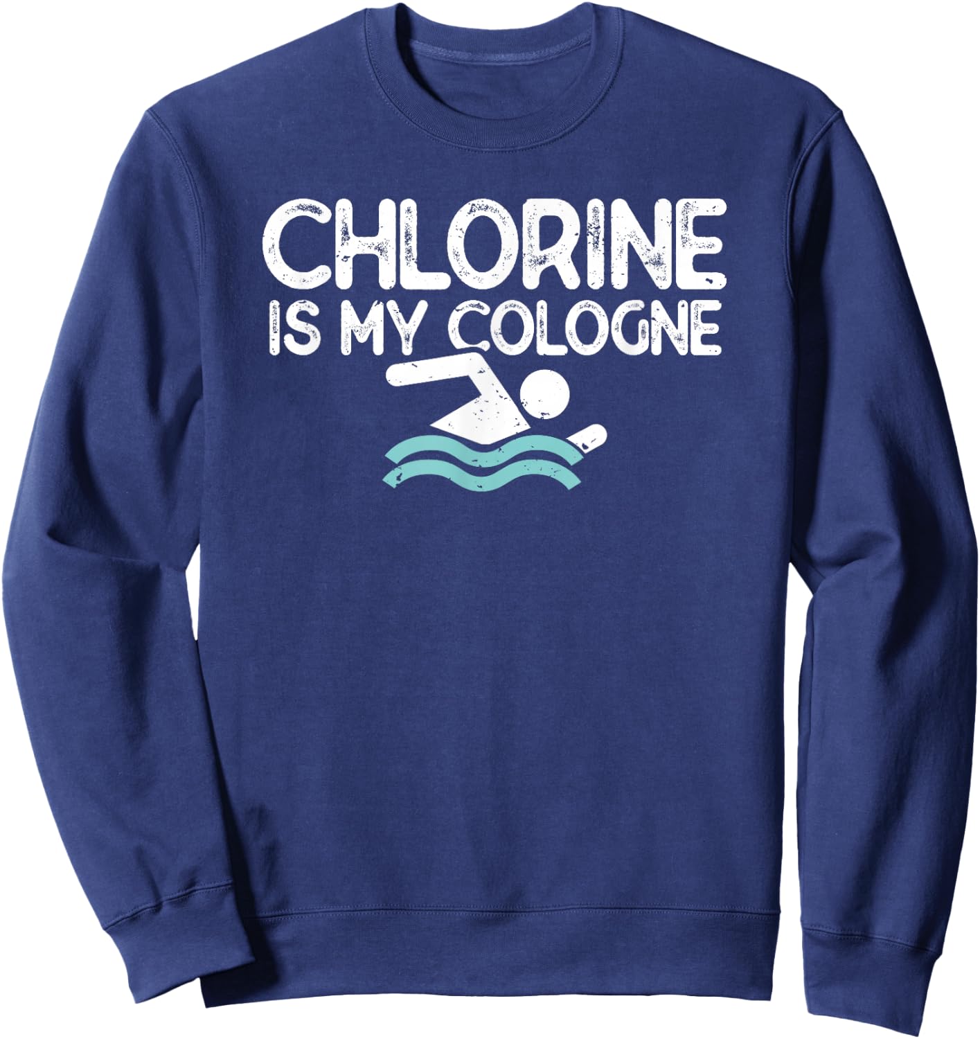 Men Swimming Saying Funny Swimmer Sweatshirt - Sweatshirt | Navy