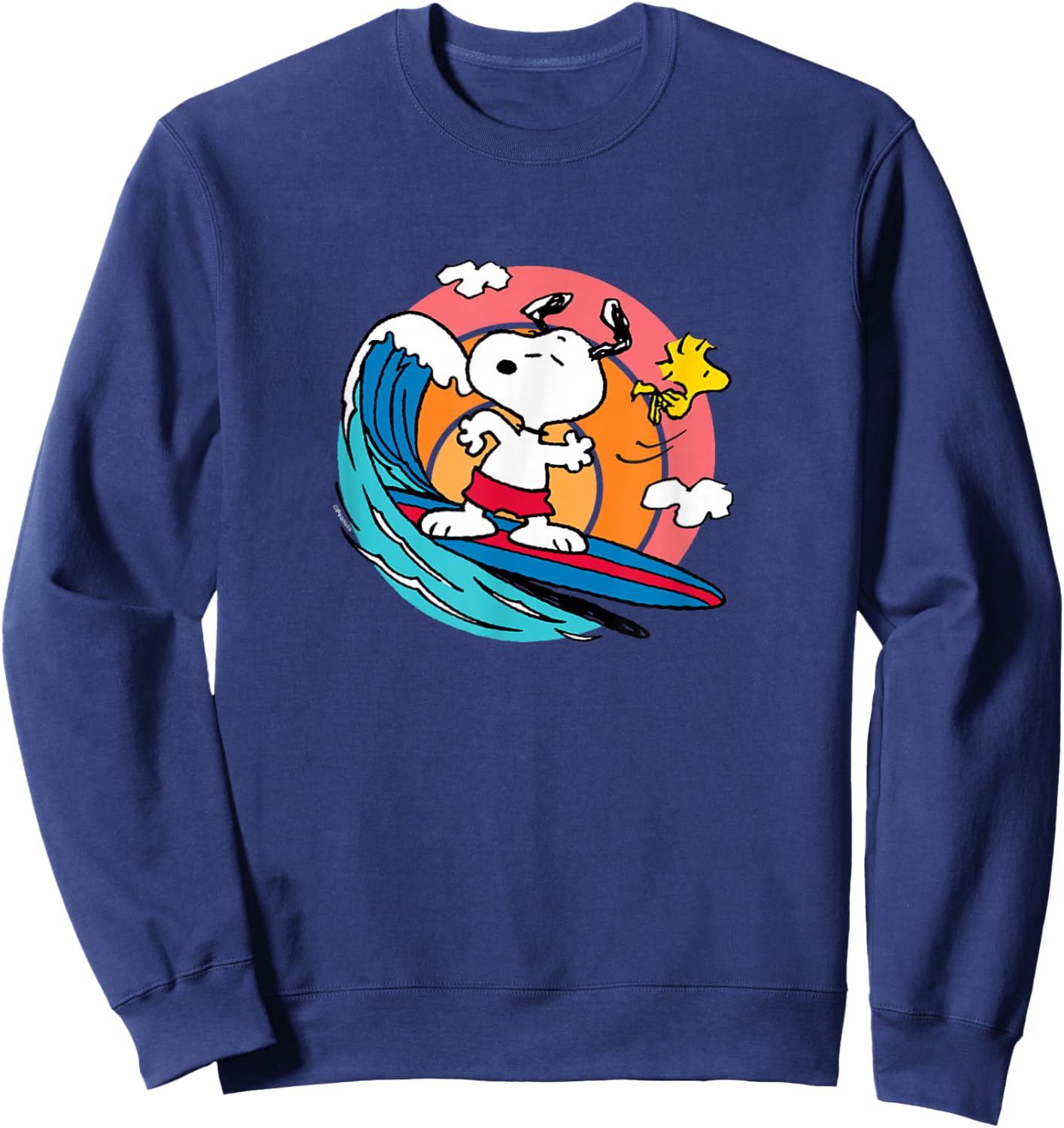 Peanuts - Snoopy Woodstock Surf , blue Sweatshirt - Sweatshirt | Navy