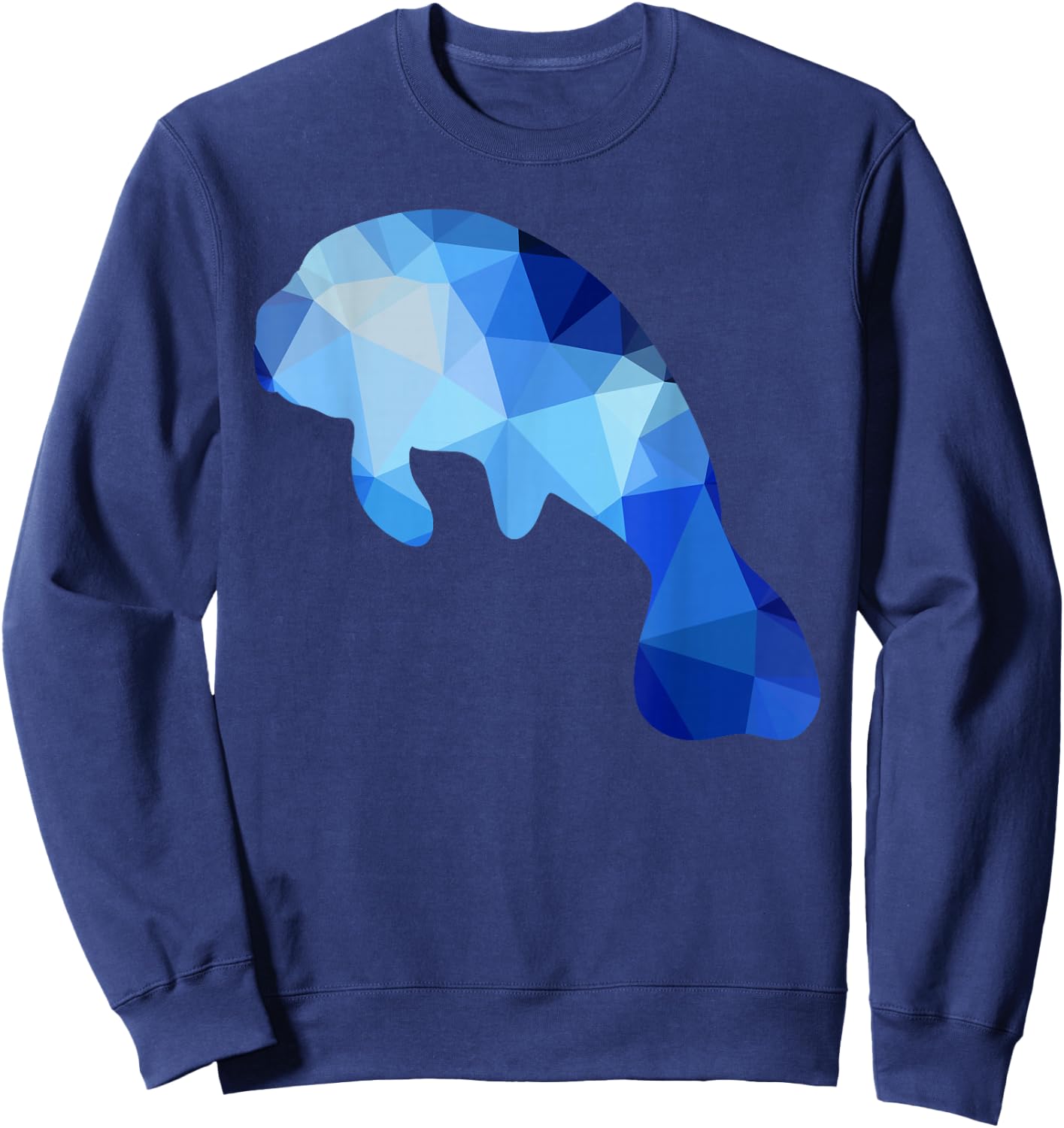 Dugong Manatee Sea Cow Oceanologist Geometry Sweatshirt - Sweatshirt | Navy