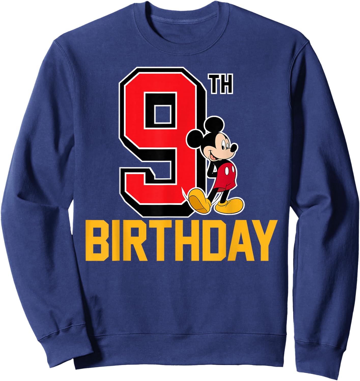 Disney - Mickey Mouse 9th Birthday Sweatshirt - Sweatshirt | Navy