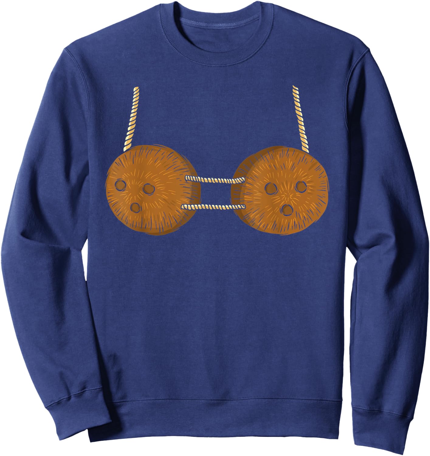 Coconut Bra Summer Beach Halloween Costume Sweatshirt - Sweatshirt | Navy
