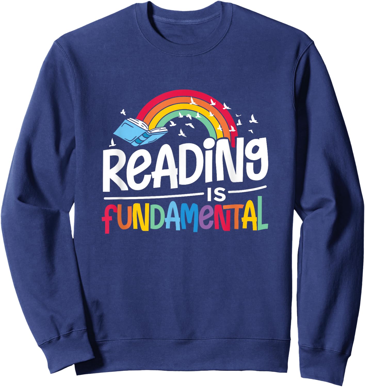 Reading is Fundamental Poetry, Bookworm And Book Reader Sweatshirt - Sweatshirt | Navy