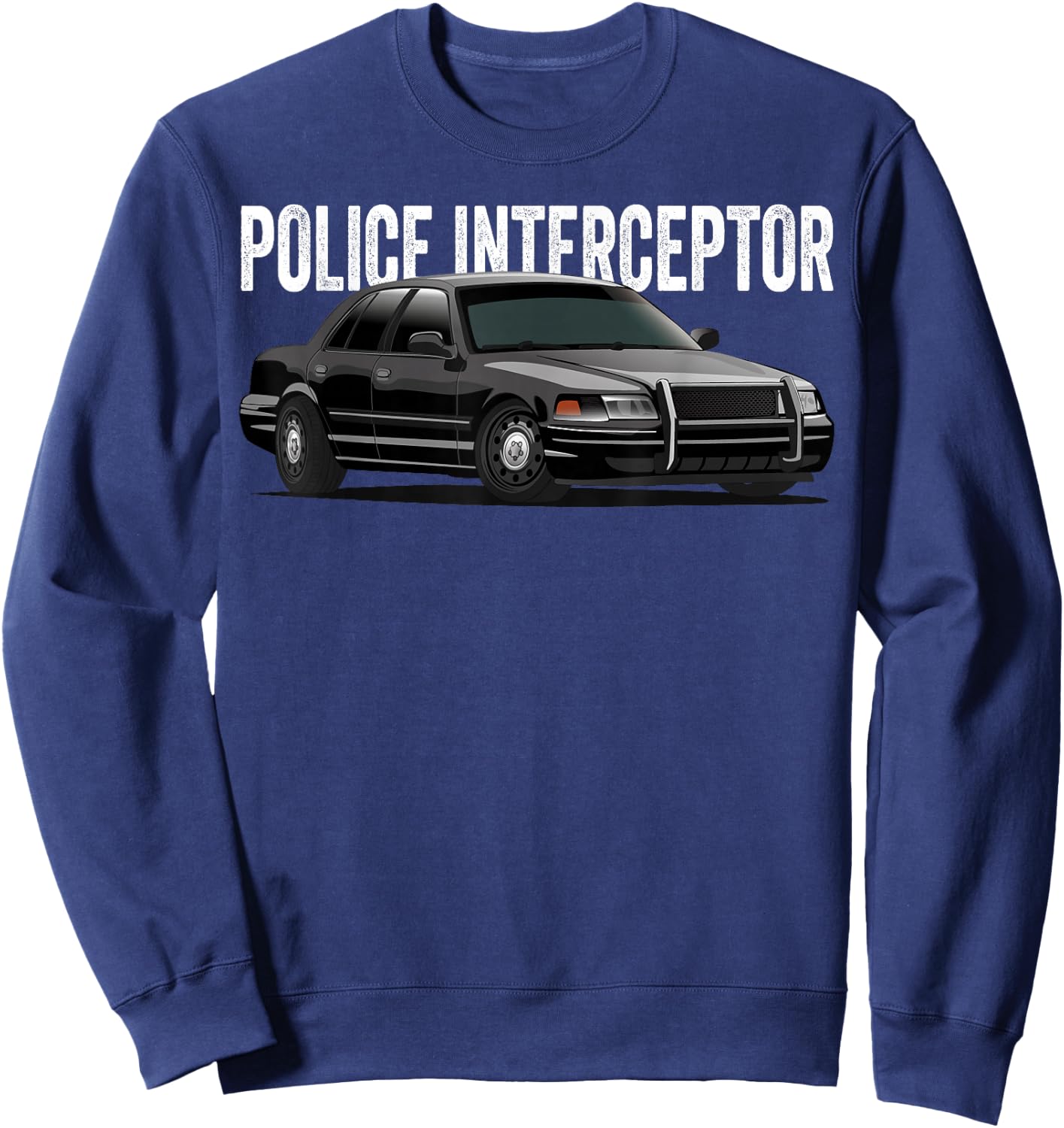 Police Interceptor Crown Vic Patrol Auto Sweatshirt - Sweatshirt | Navy
