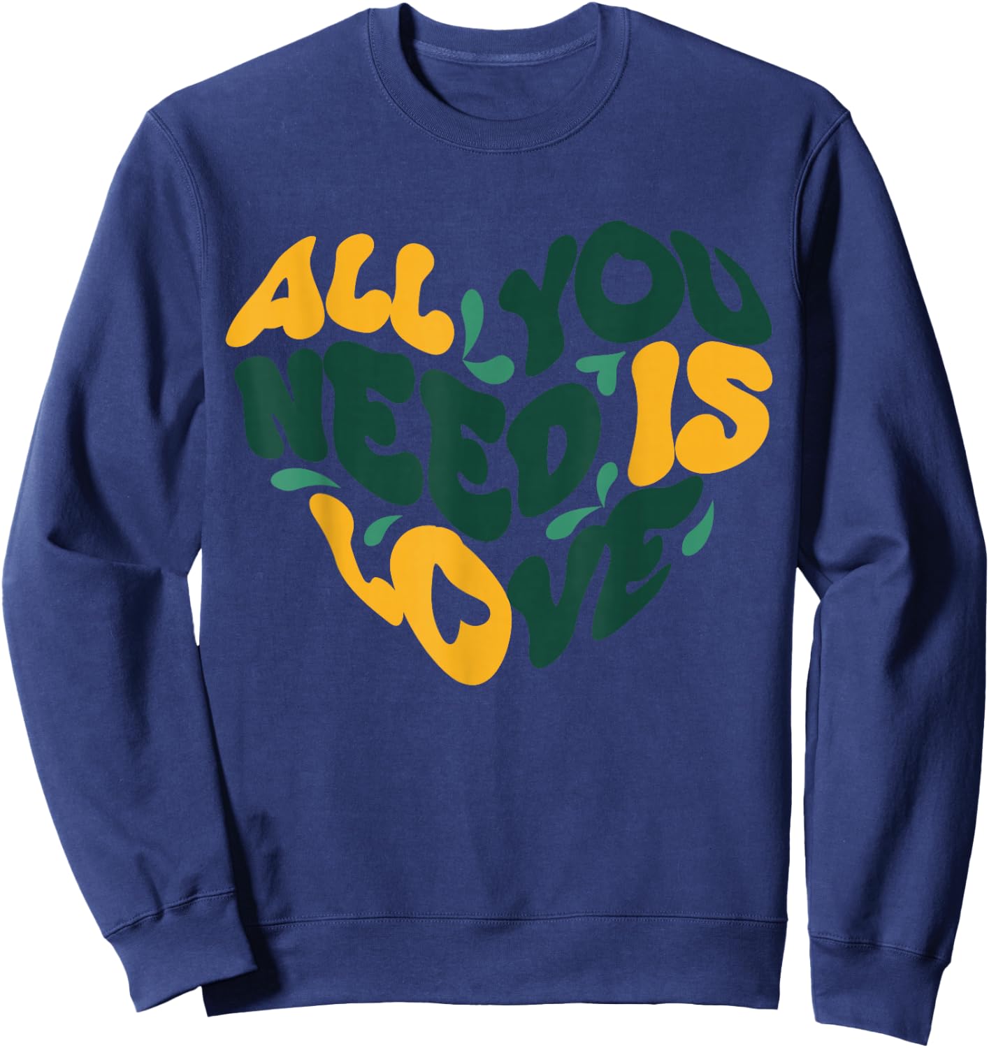 Herzform mit Aufschrift "All You Need Is Love" Sweatshirt - Sweatshirt | Navy