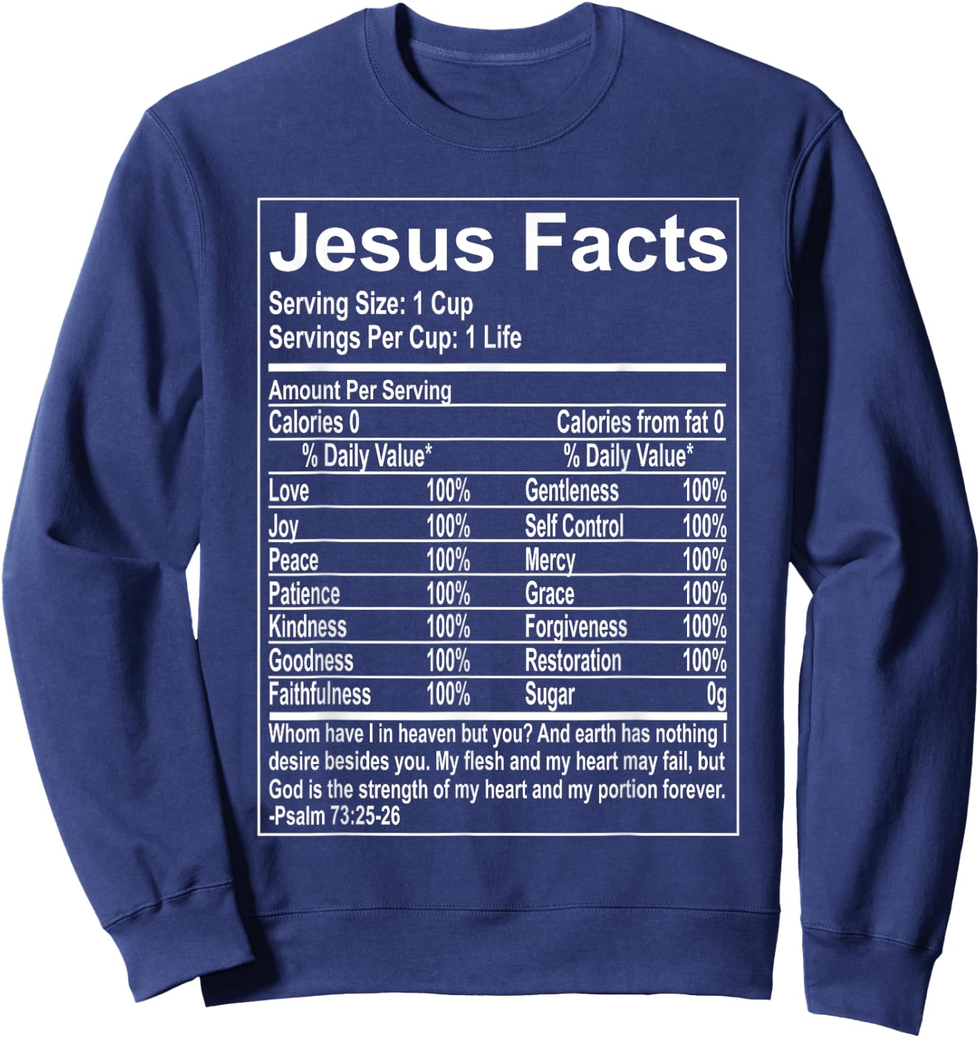 Jesus Facts Religious Studies Catholicism Sweatshirt - Sweatshirt | Navy
