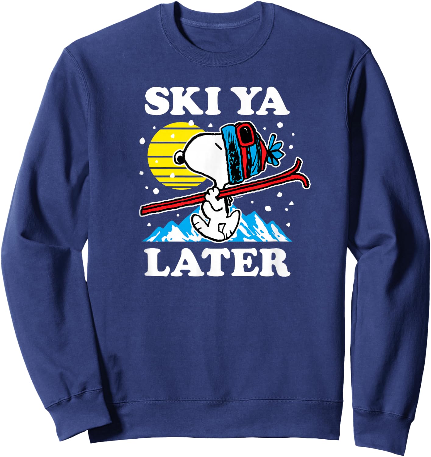 Peanuts - Snoopy Ski Ya Later , black Sweatshirt - Sweatshirt | Navy