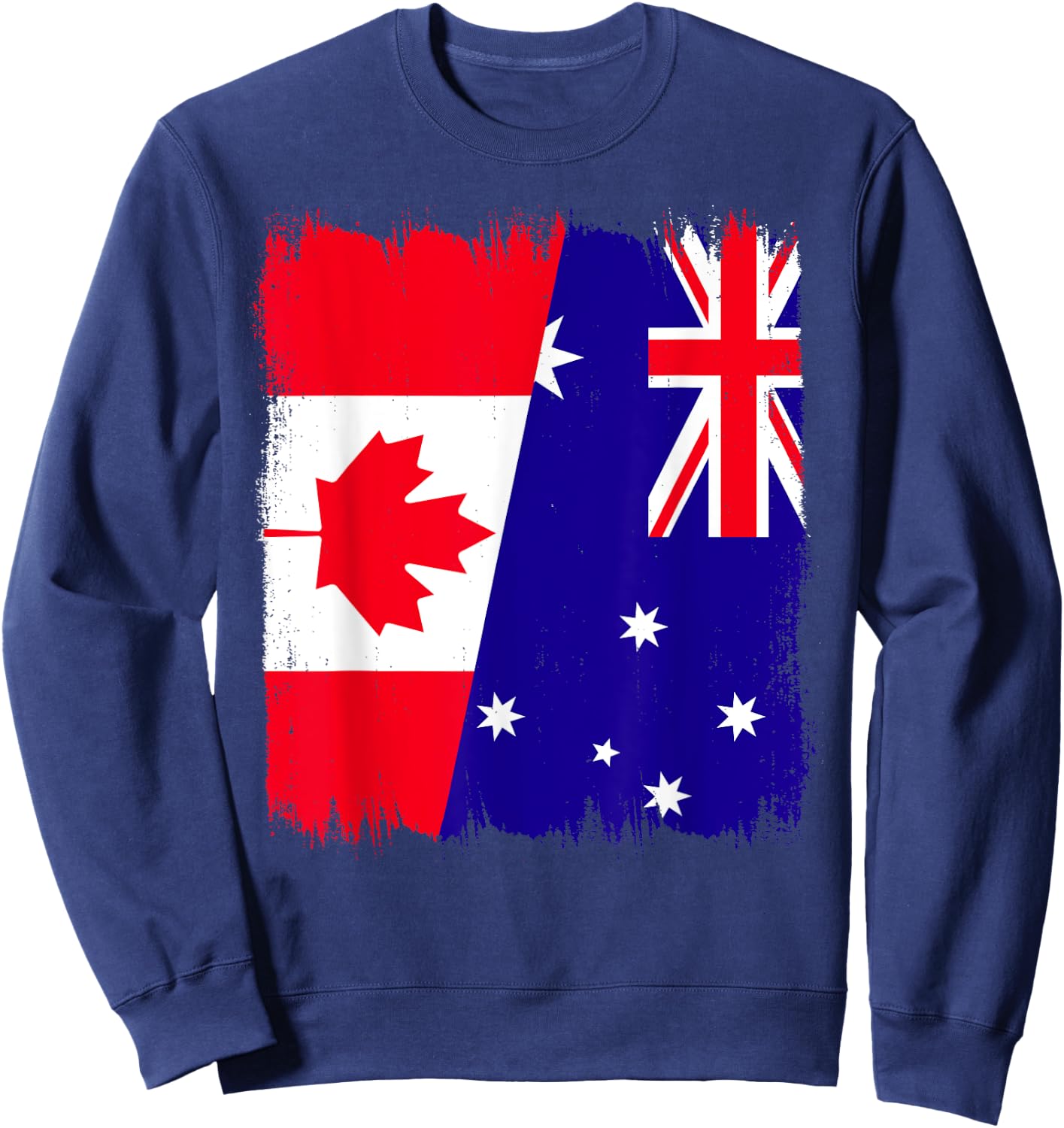 Canada Australia Half Flag Canadian Australian Roots Sweatshirt - Sweatshirt | Navy