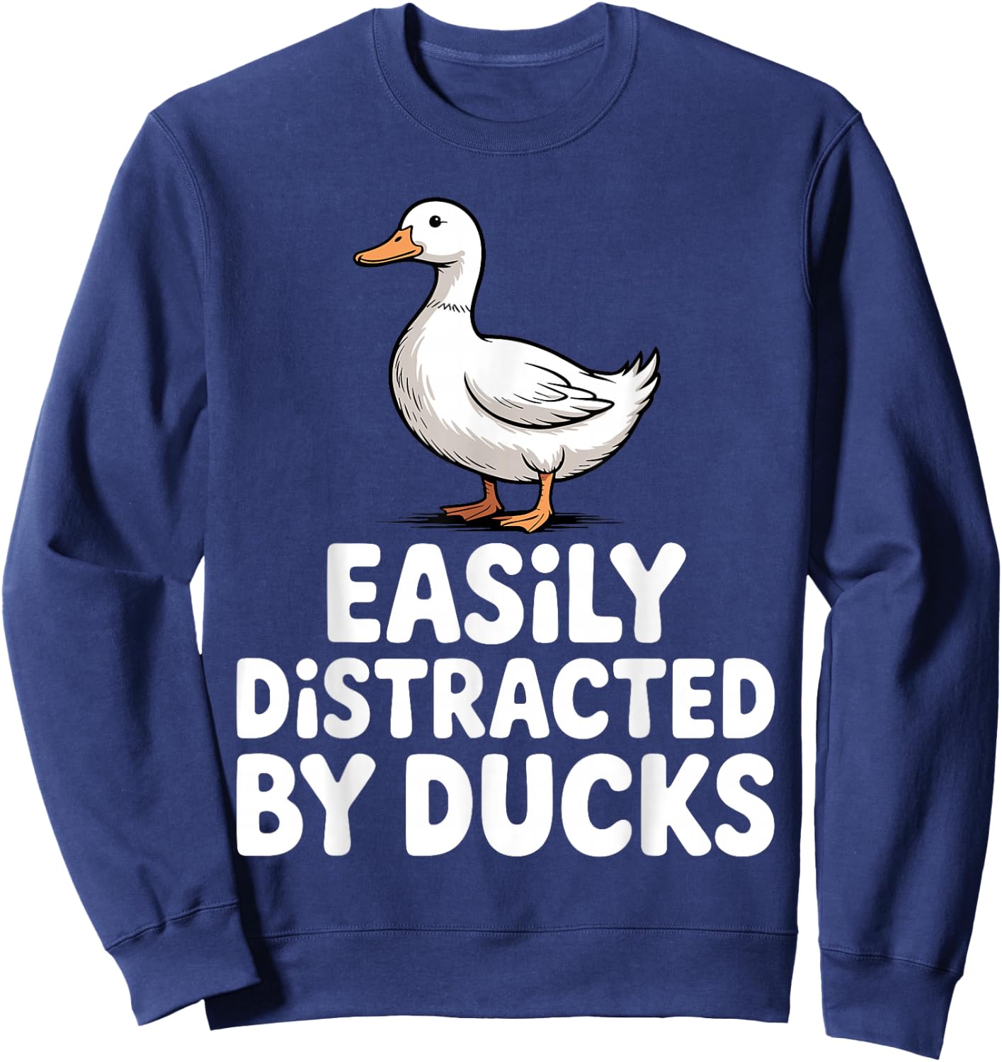 Cool Rubber Duck Design Women Kids Duck Lover Sweatshirt - Sweatshirt | Navy