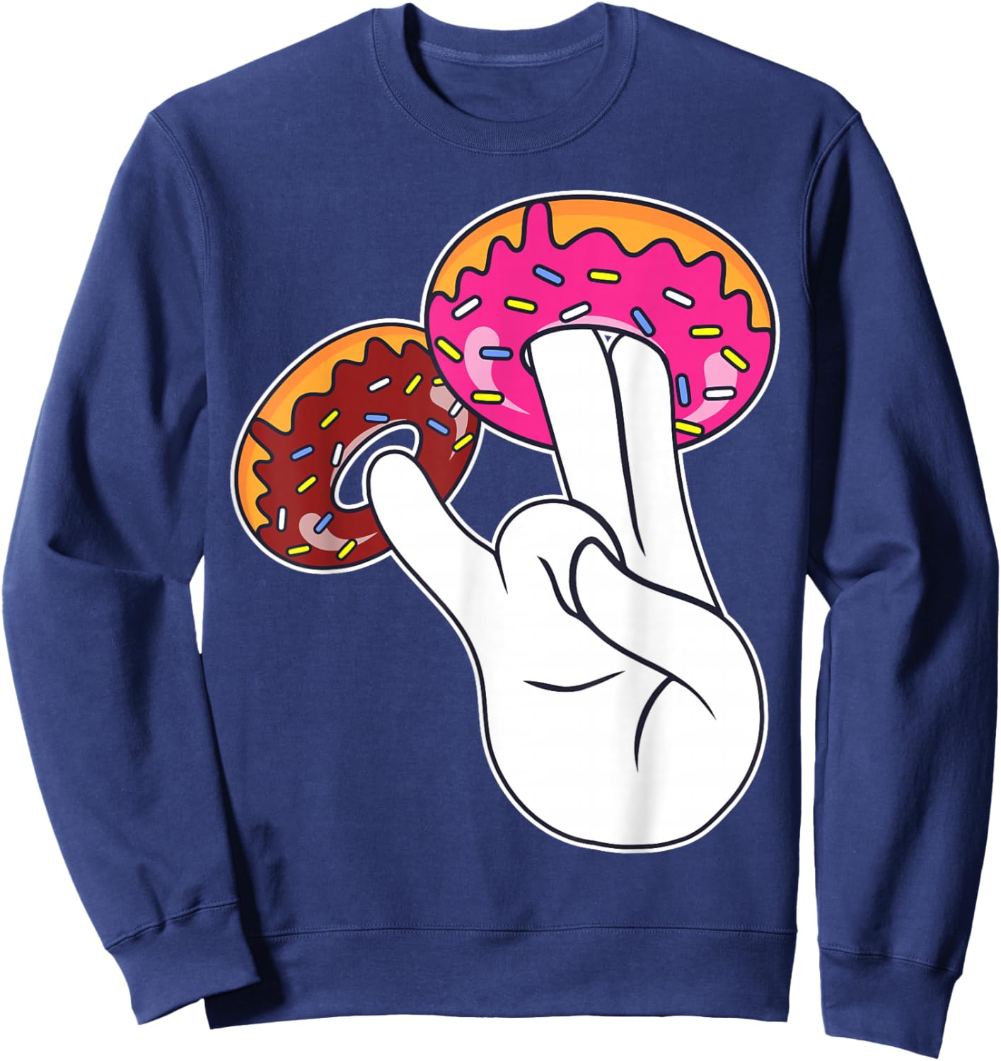 Funny Inappropriate and Embarrassing Dirty Adult Humour Donut Sweatshirt - Sweatshirt | Navy