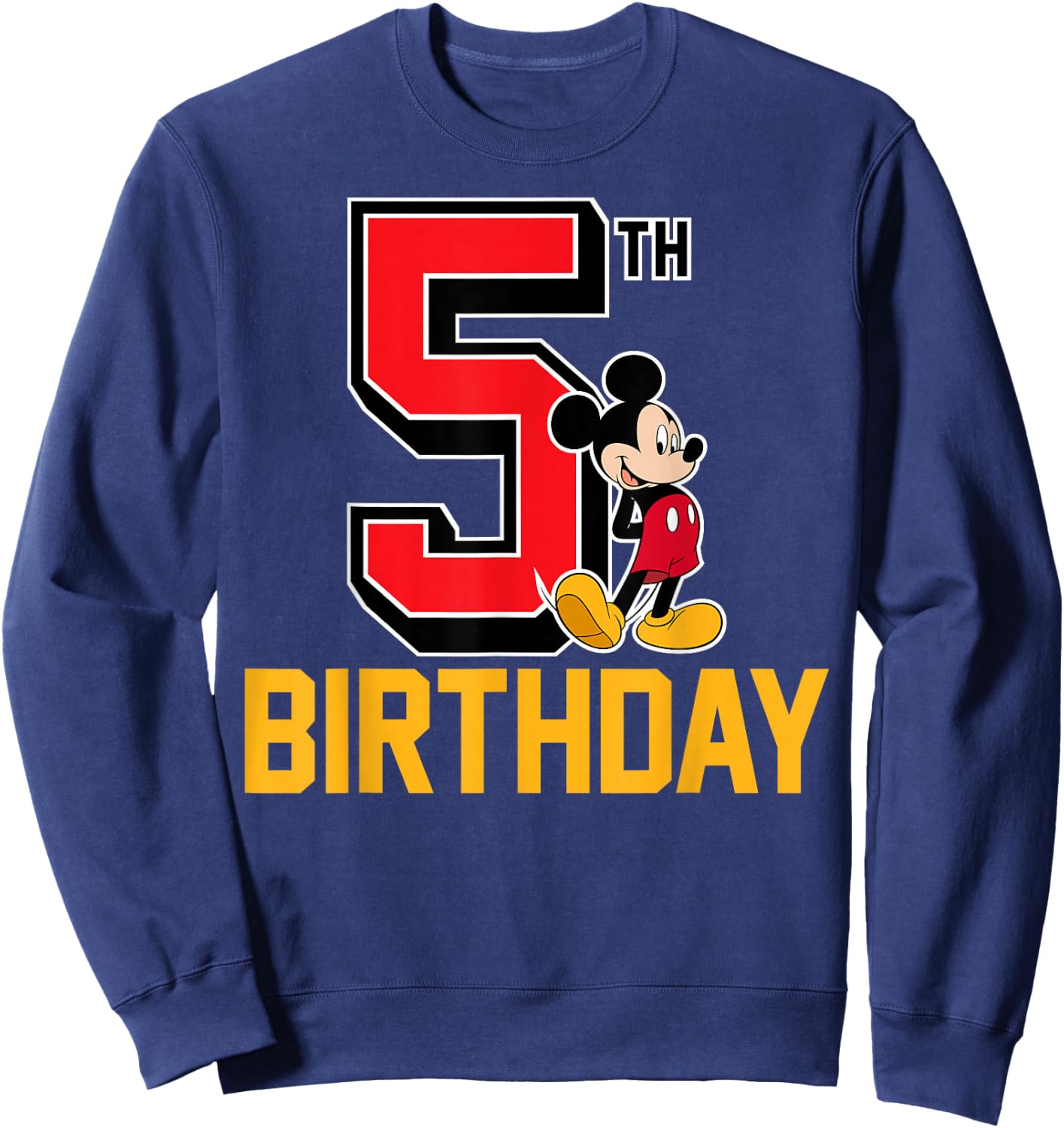 Disney - Mickey Mouse My 5th Birthday Sweatshirt - Sweatshirt | Navy