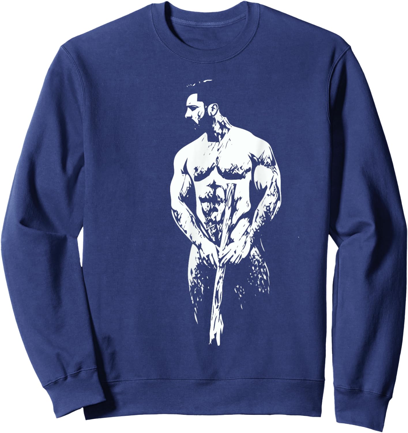 Hunk Naked Wood Gay Art Erotica Sweatshirt - Sweatshirt | Navy