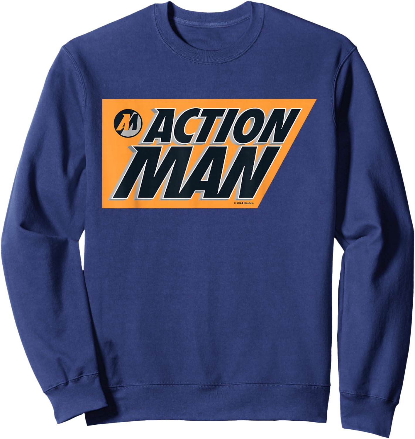 Action Man 90s Cartoon Logo , Black, S Sweatshirt - Sweatshirt | Navy