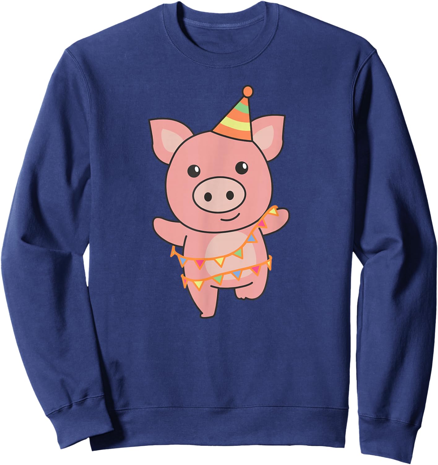 Pig for Birthday for Children a Birthday Pig Sweatshirt - Sweatshirt | Navy