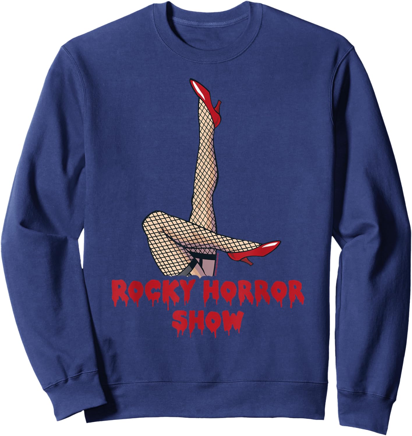 Rocky Horror Show Logo with Legs Up Sweatshirt - Sweatshirt | Navy