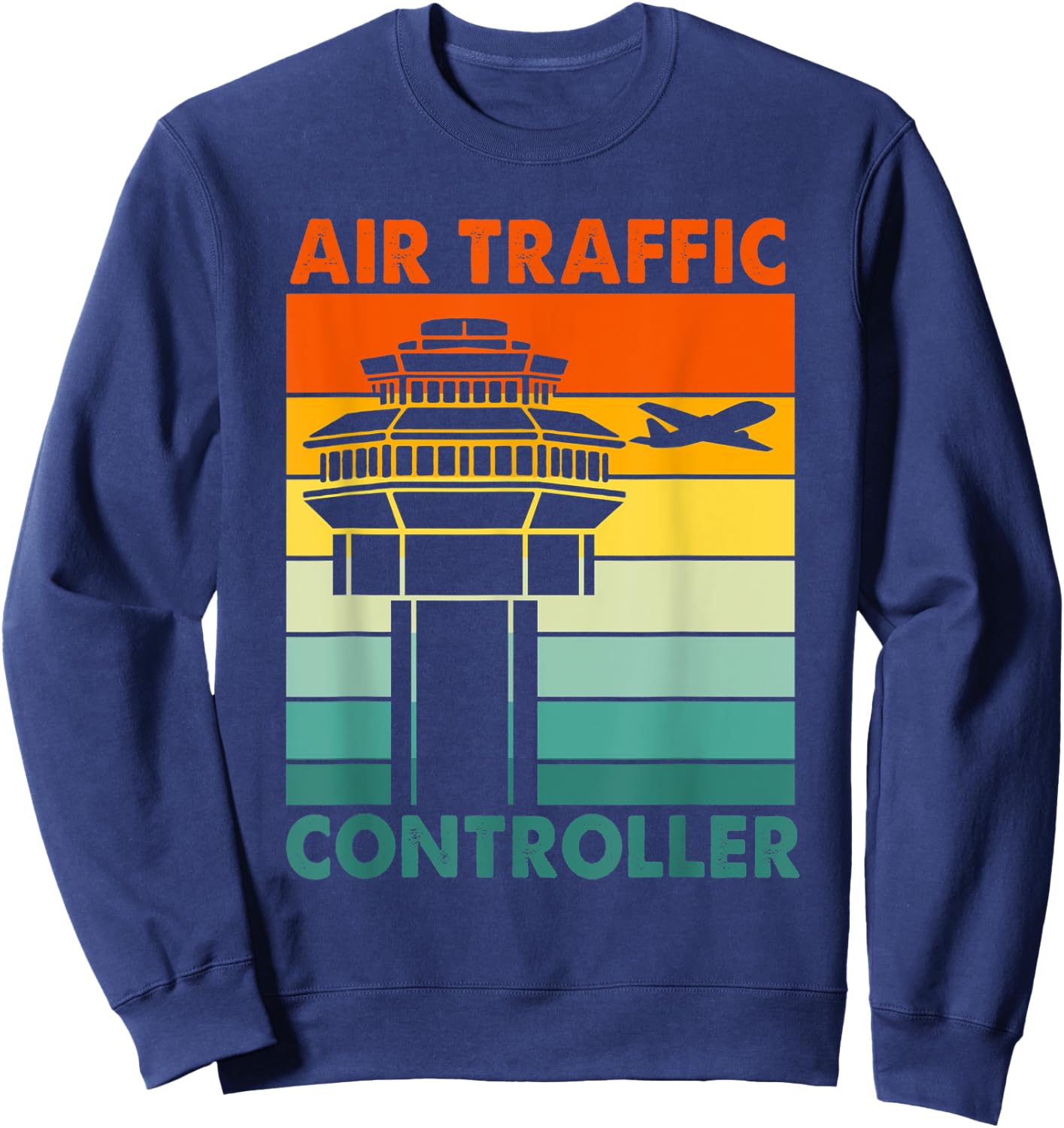 Retro Air Traffic Controller Sweatshirt - Sweatshirt | Navy