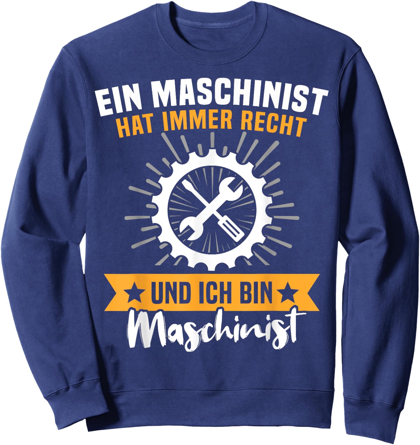with German Text "Voluntige Feuerwehr" ("Voluntary Fire"), black, s Sweatshirt - Sweatshirt | Navy